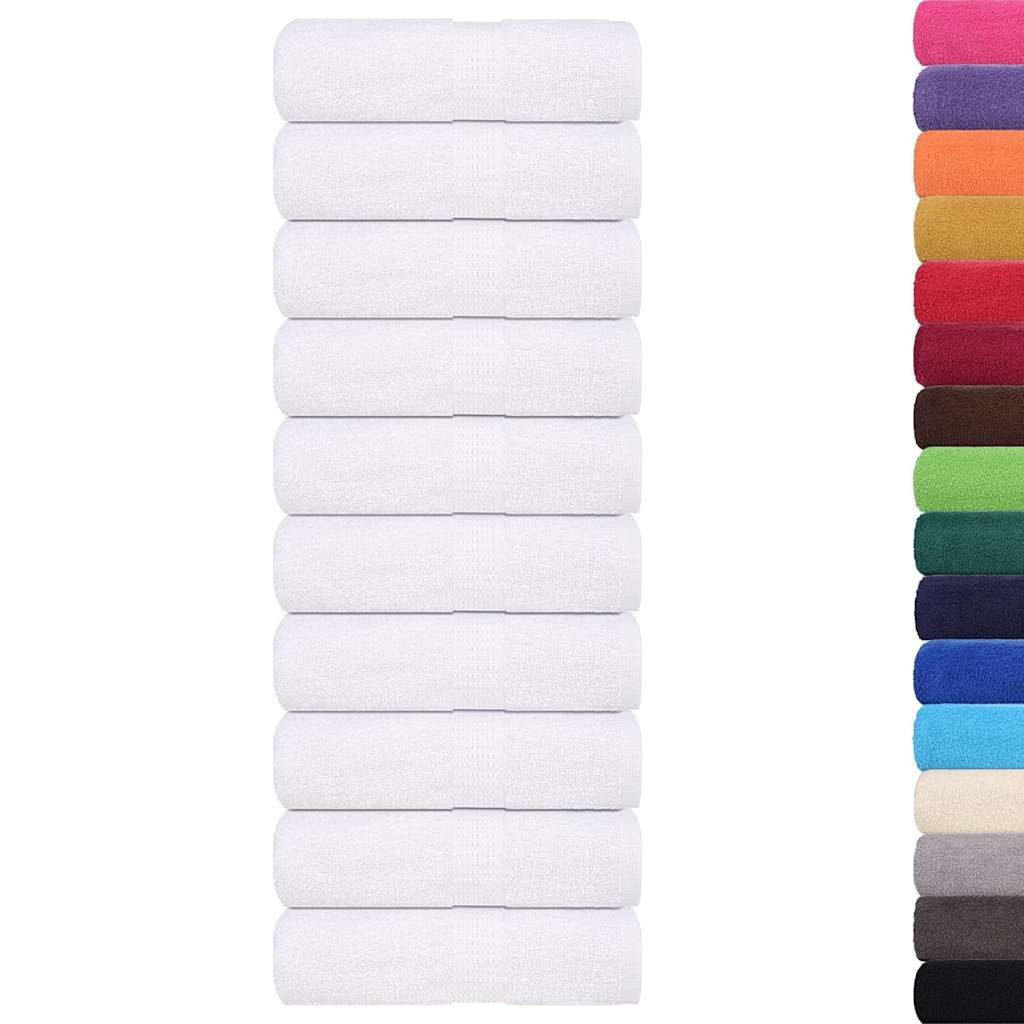 vidaXL Handtuch Waschlappen 10 Stk. Weiß günstig online kaufen