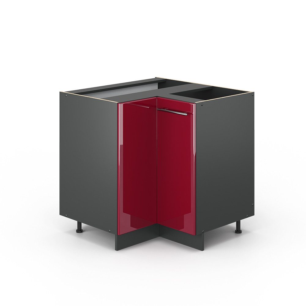 Vicco Eckunterschrank Fame-Line, Bordeaux Hochglanz/Anthrazit, 80.5 günstig online kaufen