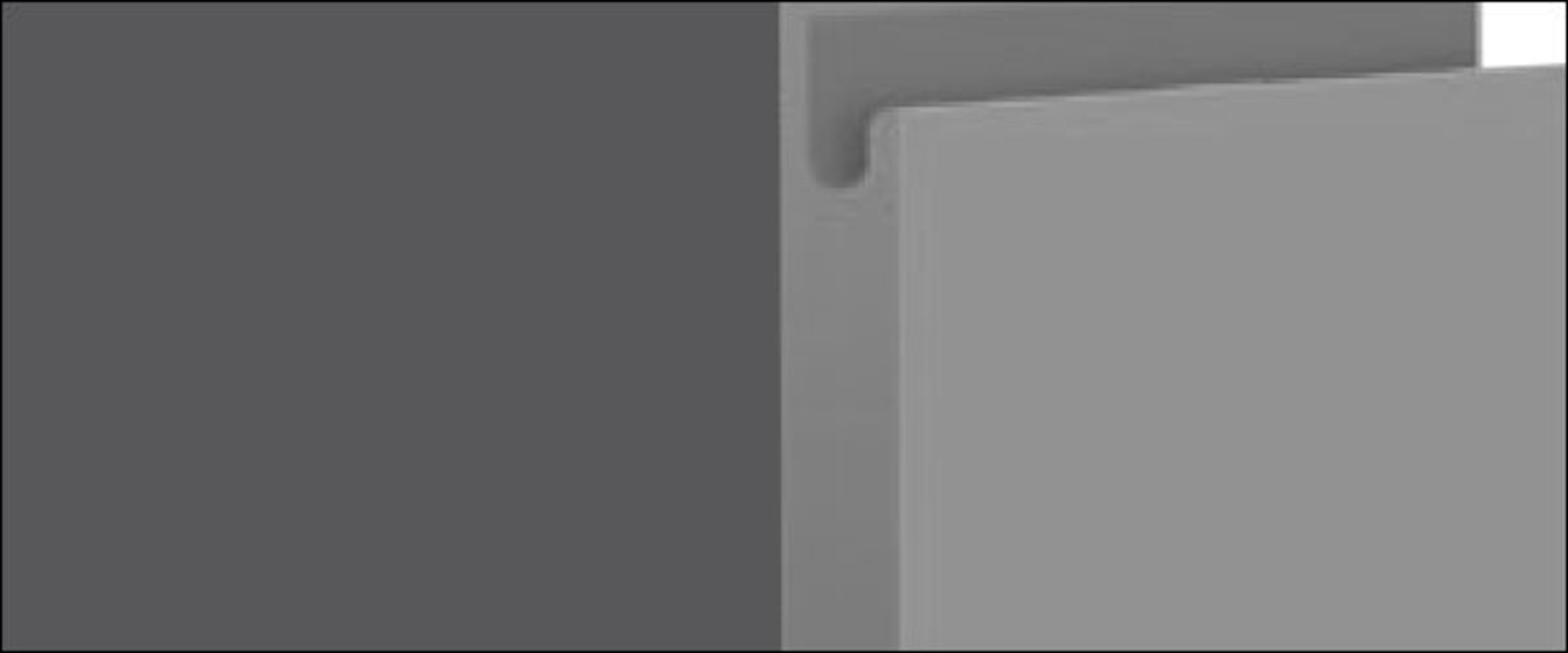 Feldmann-Wohnen Unterschrank Avellino 50cm Front- grifflos dust grey matt & Acryl Korpusfarbe wählbar Schubladen (Vollauszug) 3