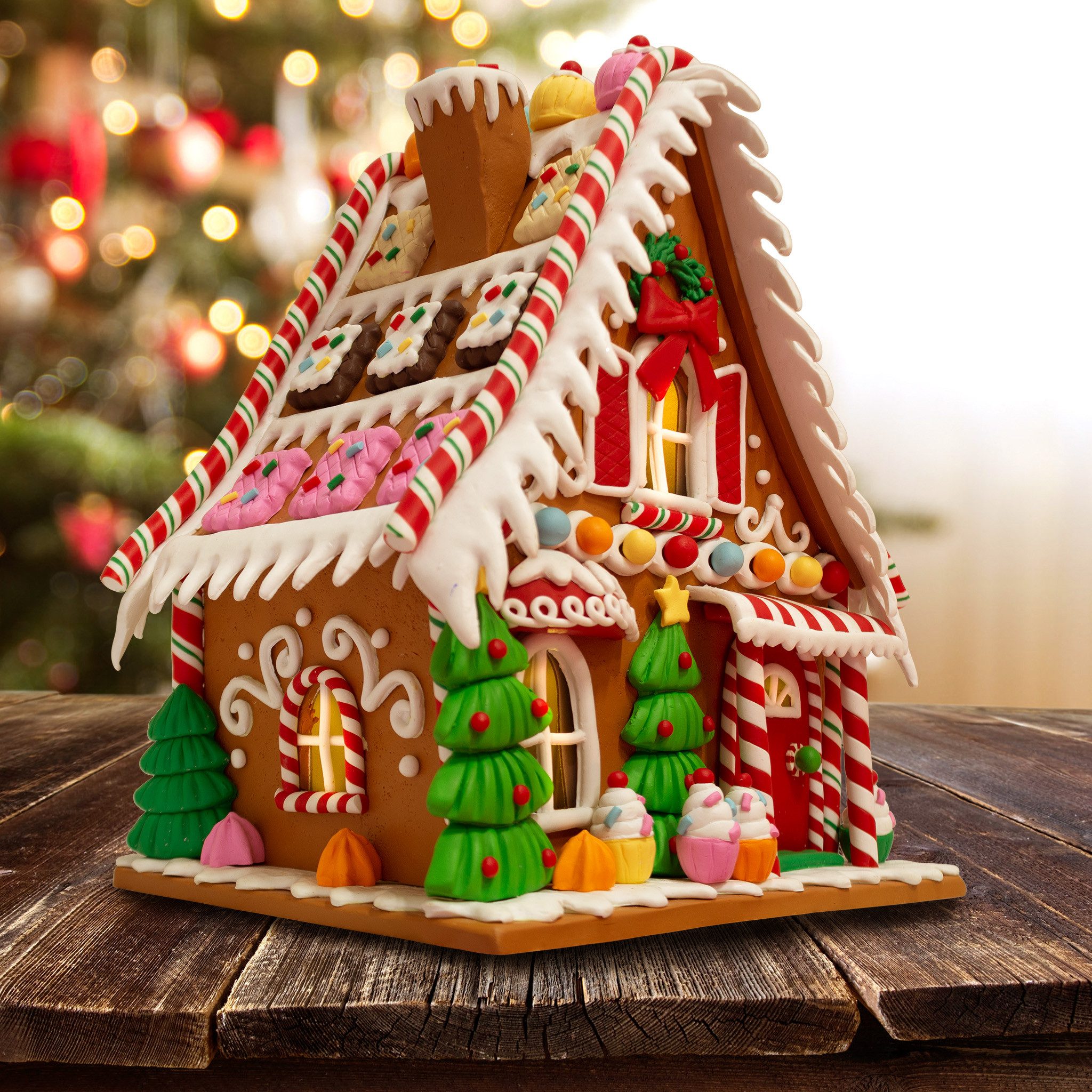 Christmas Paradise Weihnachtshaus Lebkuchenhaus mit LED 26 cm, Weihnachtsde günstig online kaufen