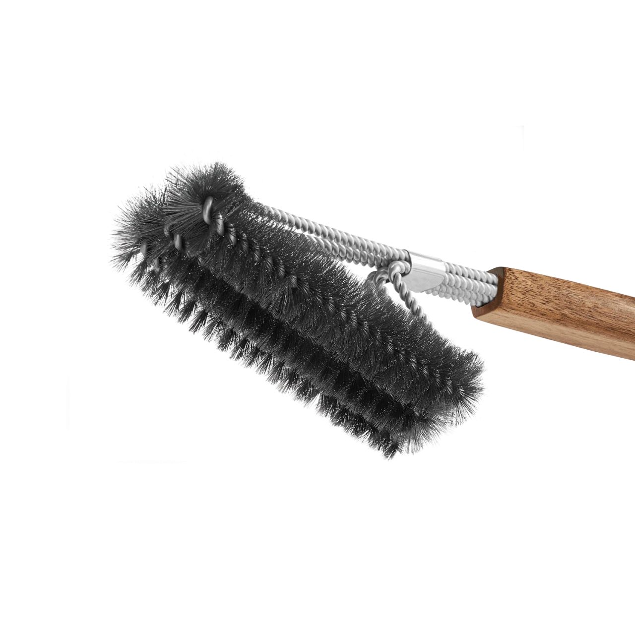 BURNHARD® Grillbürste Akazienholz mit 3 Borsten, Grillbürste