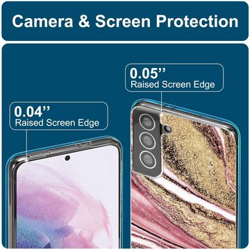 CoolGadget Handyhülle Marmor Slim Case für Samsung Galaxy S21 Plus 6,7 Zoll, Hülle Dünne Silikon Schutzhülle für Samsung S21+ Hülle