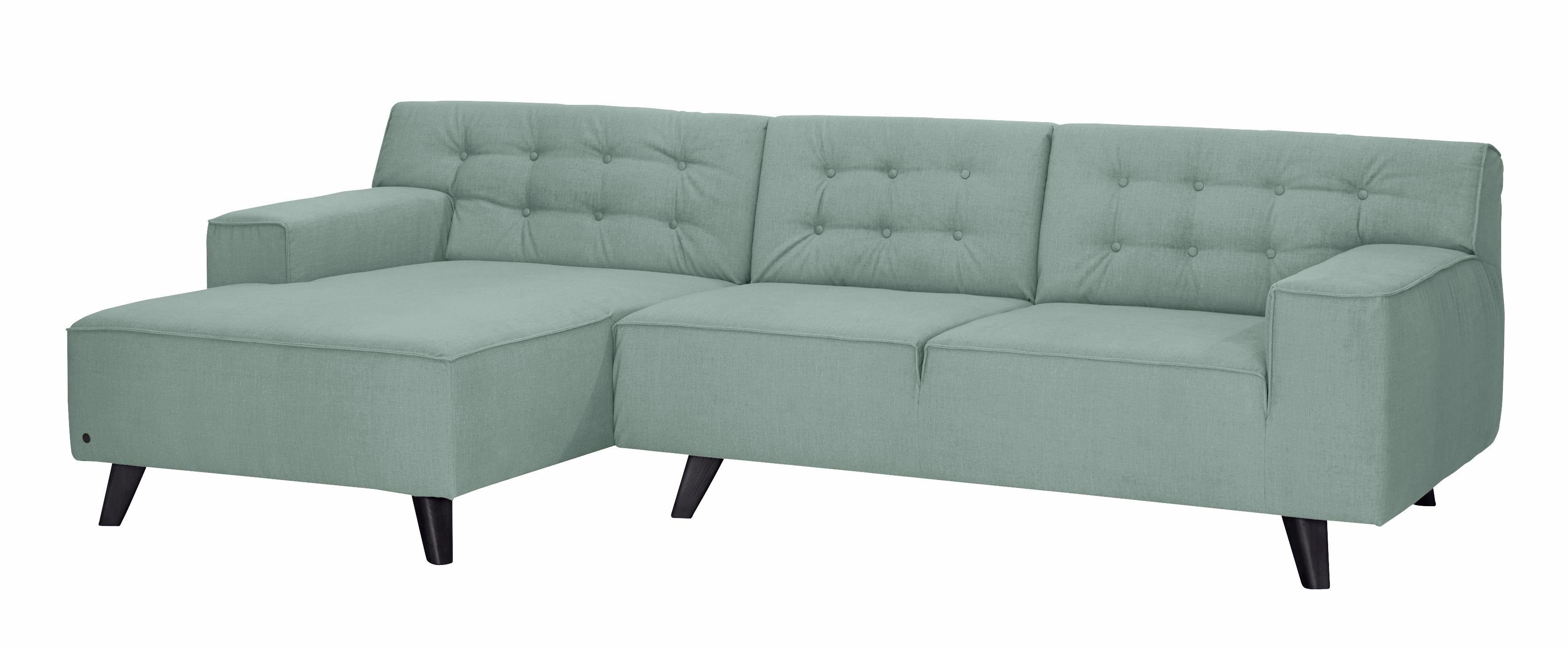 TOM TAILOR HOME Ecksofa NORDIC Retrolook, CHIC, mit Füße Recamiere, wengefarben im