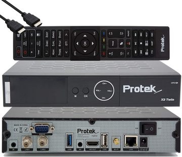 Protek X2 Twin SAT 4K - UHD HDR 2X DVB-S2 Twin Tuner, OpenATV E2 Linux Receiv SAT-Receiver