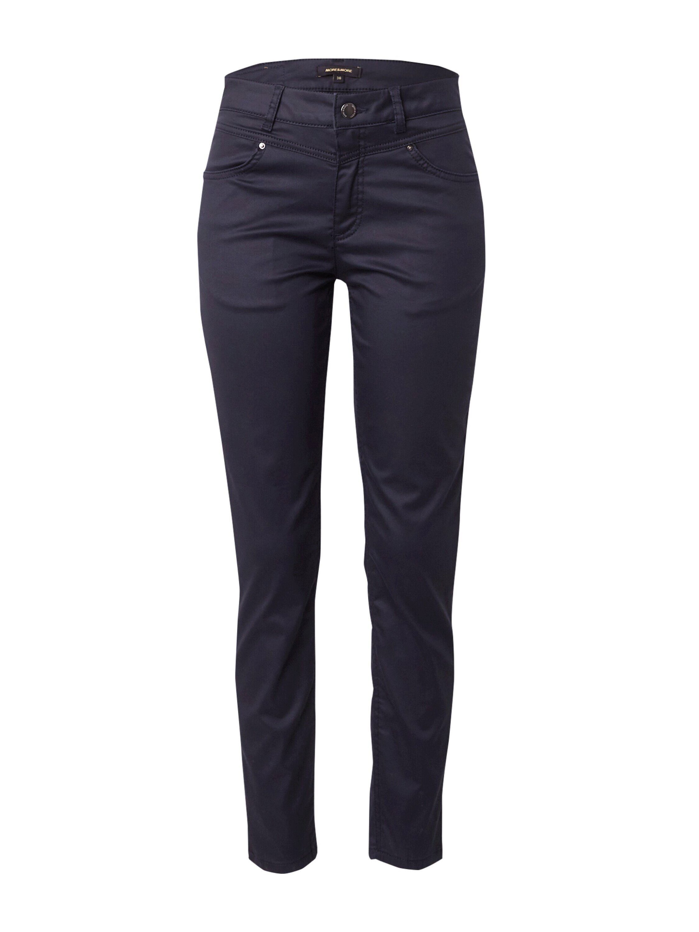 Neuankömmling MORE&MORE Slim-fit-Jeans (1-tlg) Plain/ohne Details marine