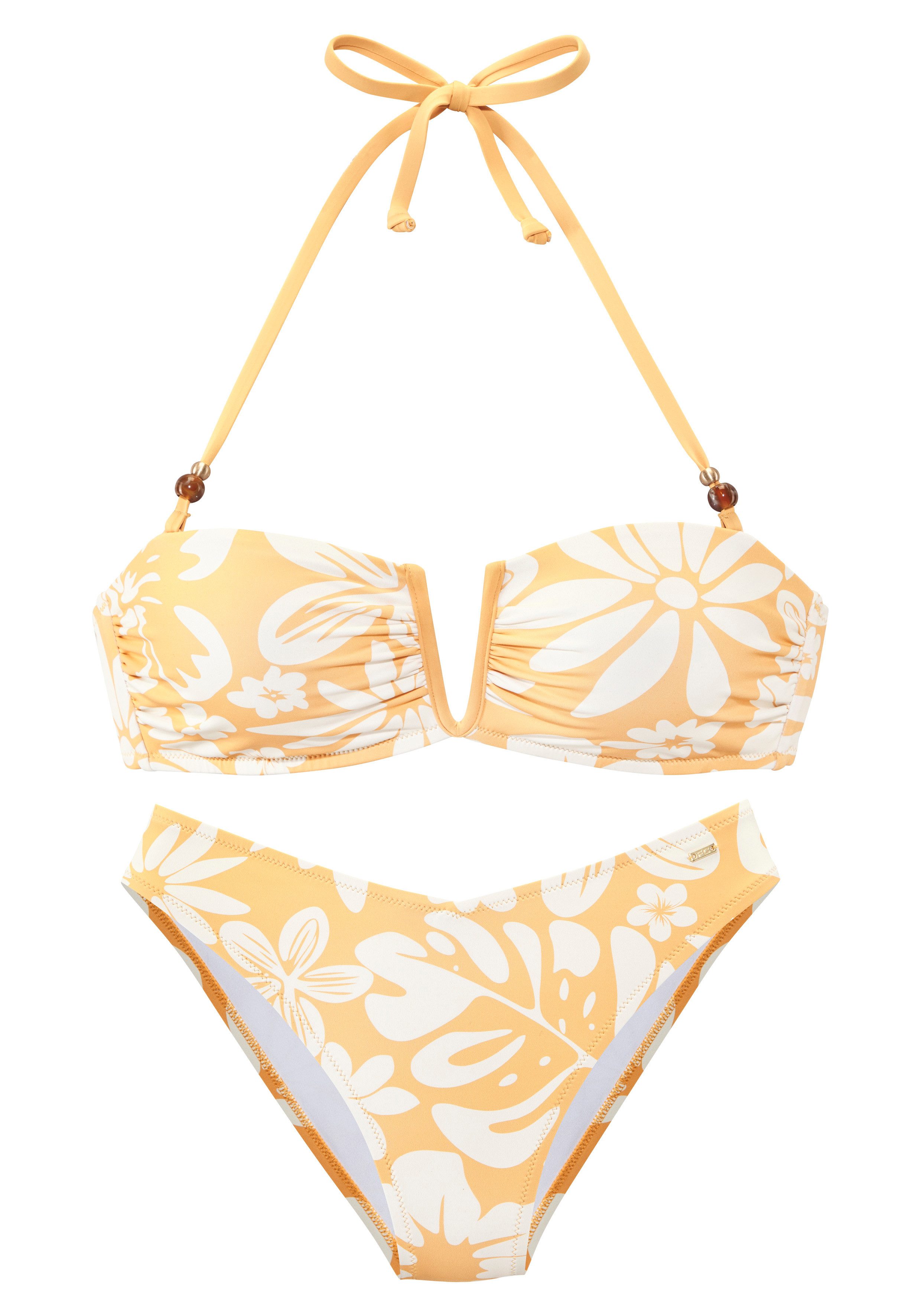 French Connection Bandeau-Bikini V-förmige Schnalle zwischen den Cups – Bild 2 von 5