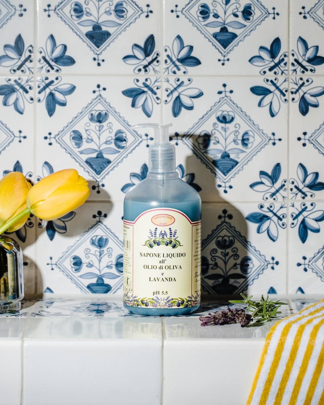 Fratelli Risso Flüssigseife Flüssigseife mit Olivenöl und Lavandel - 500ml