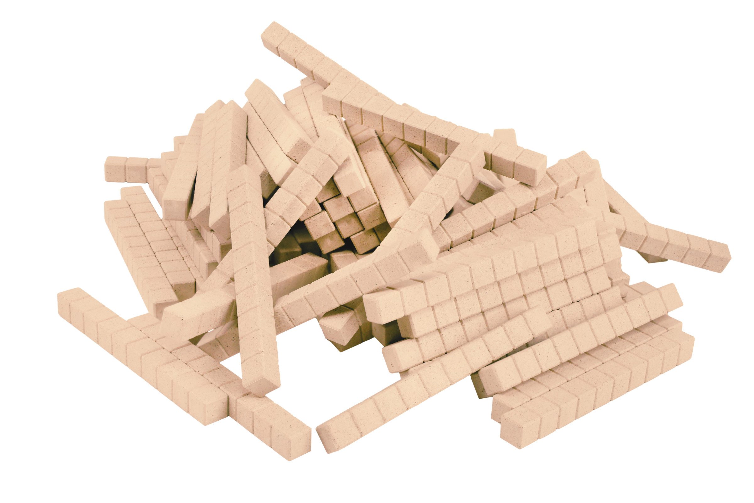 Wissner® aktiv lernen Lernspielzeug Dienes Zehnerstäbe naturfarben (100 Stück), Dezimalrechnen RE-Wood®, RE-Plastic®
