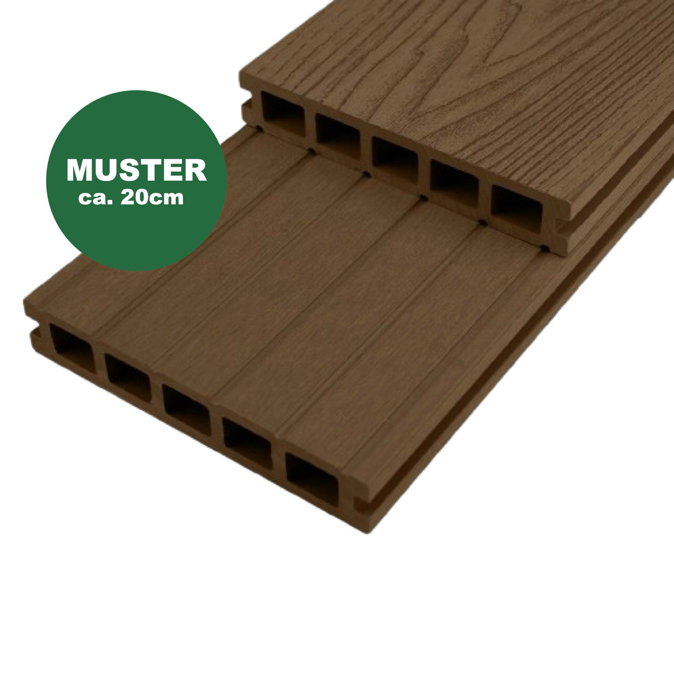 Woodstore24 Terrassendielen WoodoMykonos WPC Hohlkammerdiele in 3D-Holzopti günstig online kaufen