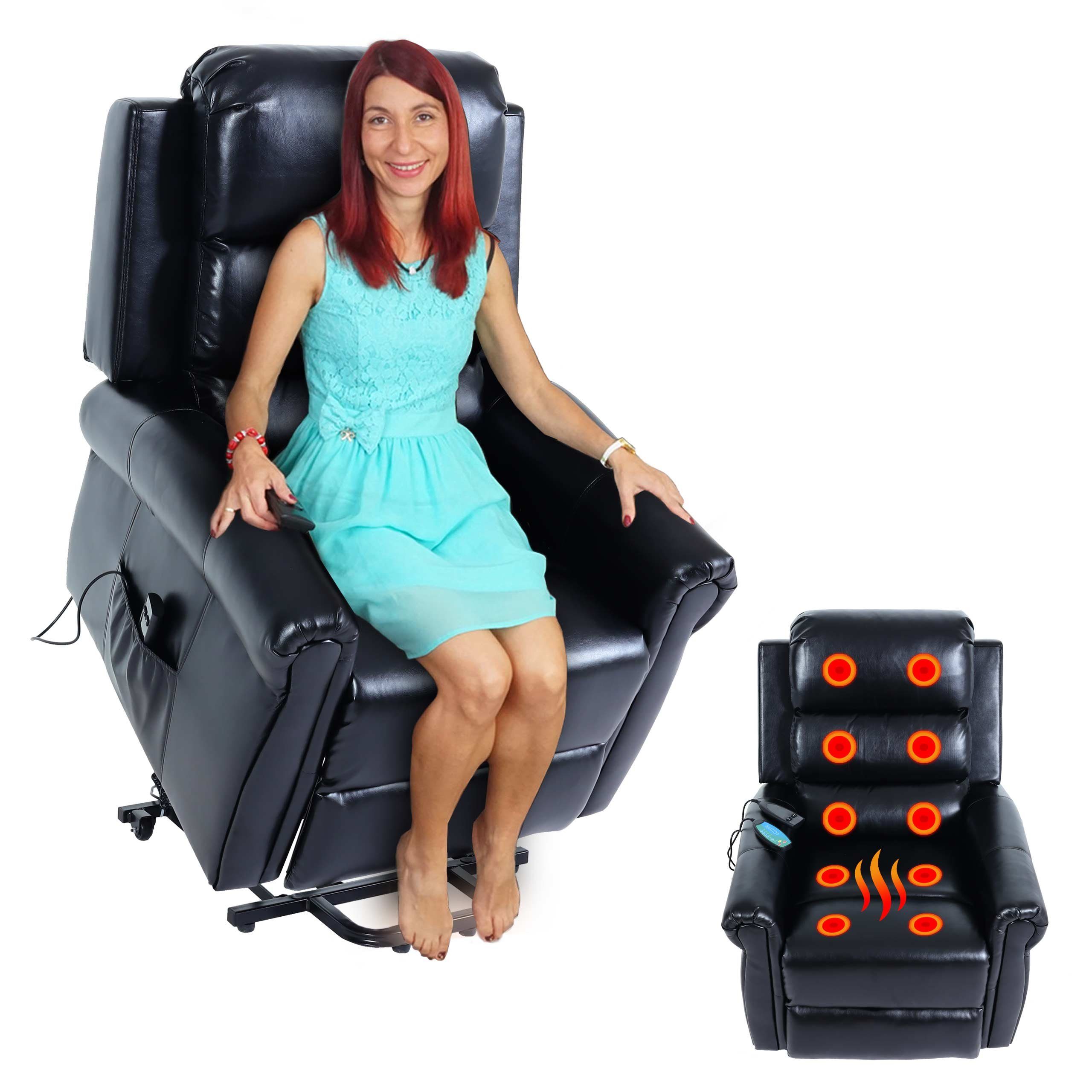 Massage- und TV-Sessel Mit Heizfunktion MCW MCW-K63-K,