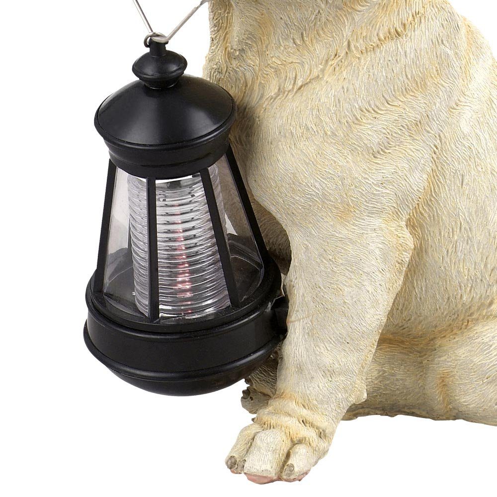Außenleuchte Gartenlampe Hund, Solarleuchte, Solarlampe Solarleuchte verbaut, LED-Leuchtmittel LED etc-shop Akku fest