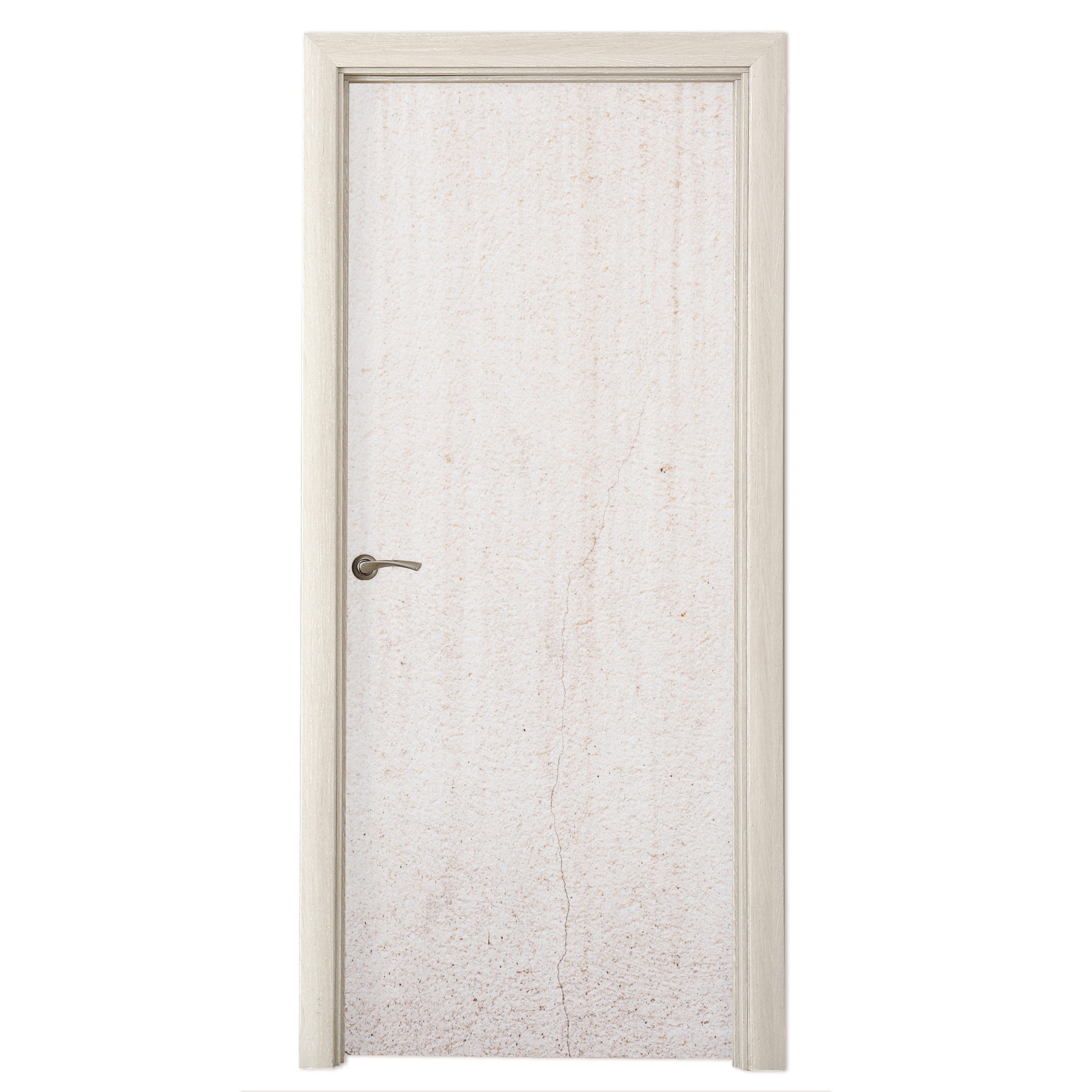 MuchoWow Türtapete Beton - Wand - Weiß, Matt, bedruckt, (1 St), Selbstklebende Tapete, Folie für Möbel, 75x205 cm