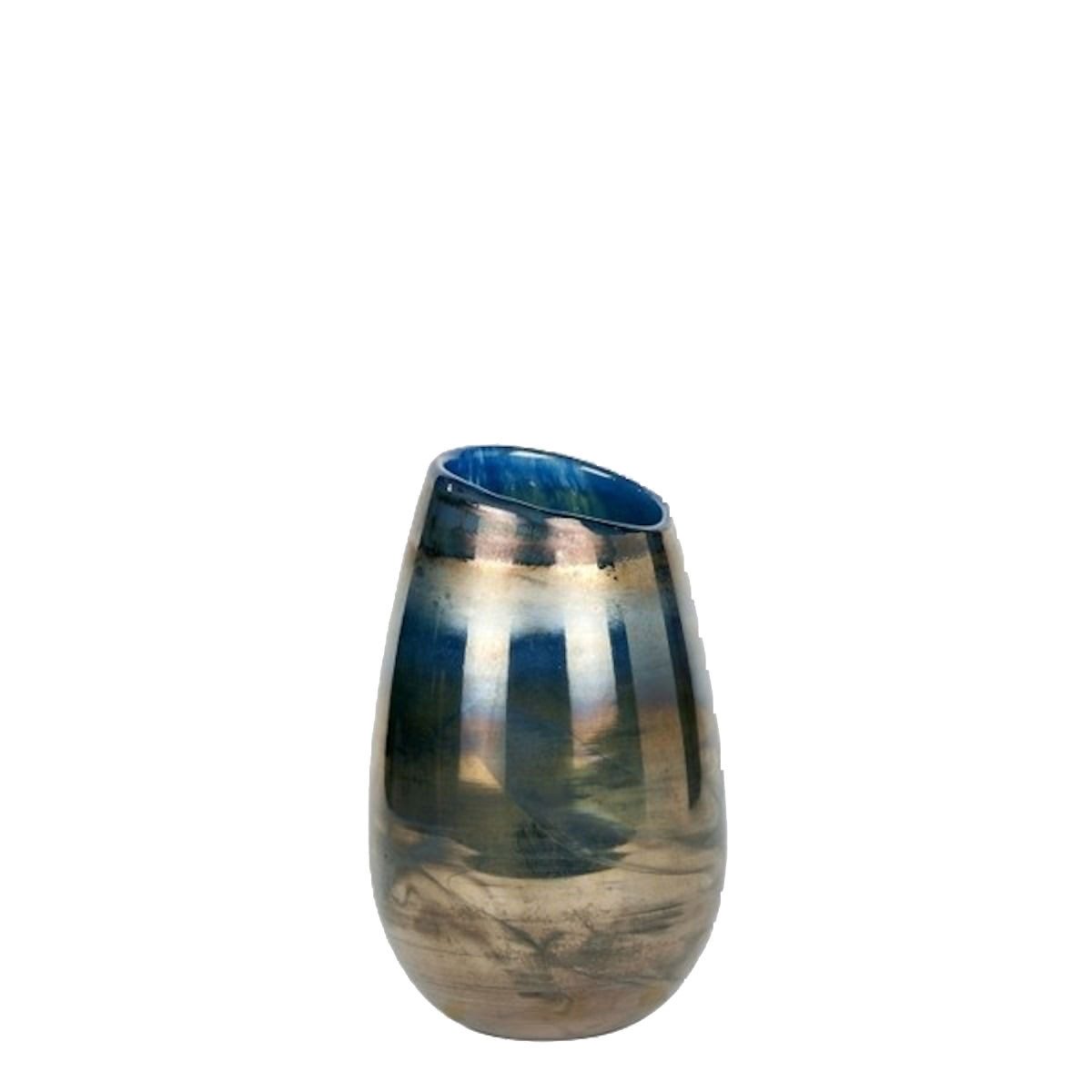 Lambert Dekovase Bartolommeo Vase metallic-blau H27,5 cm