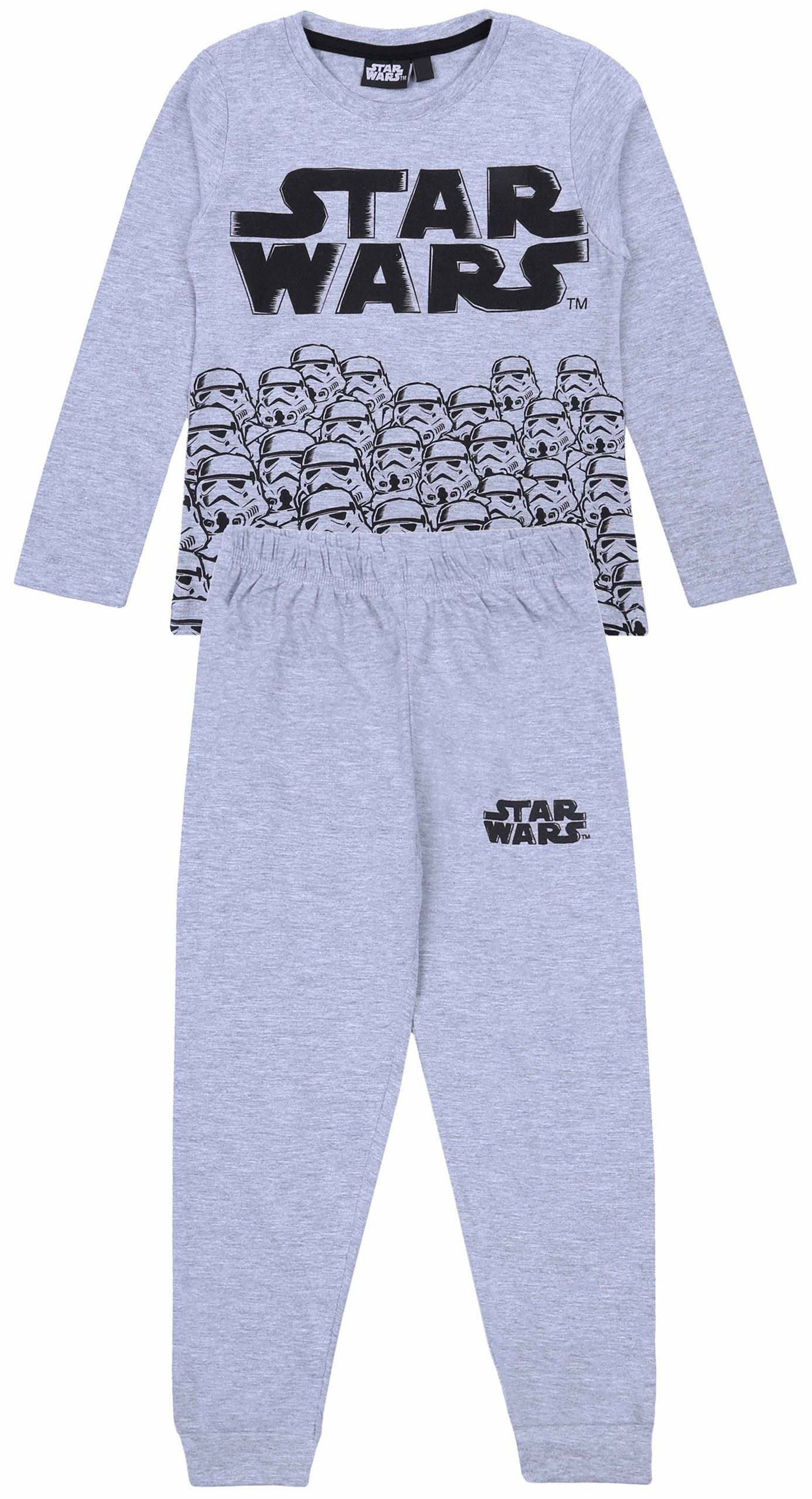 Sarcia.eu Pyjama Grau-schwarzes Jungen-Pyjama Star Wars Disney 6 Jahre