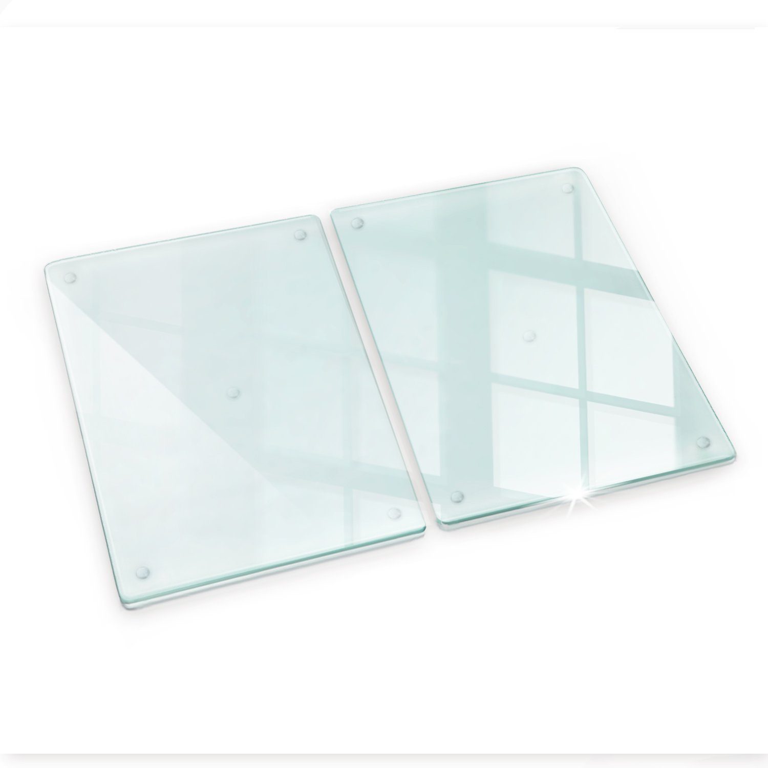 Tulup Schneidebrett Transparent Küchenbrett Servierbretter, (2-St), Gummifüße