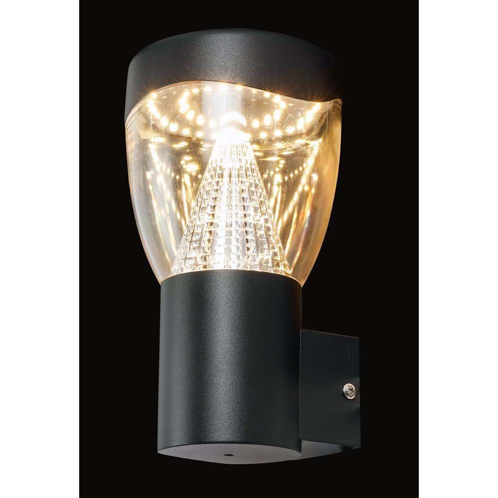etc-shop Außen-Wandleuchte, LED-Leuchtmittel Haustürleuchte Außenlampe Warmweiß, Fassadenlampe LED Wandlampe verbaut, Außenleuchte fest