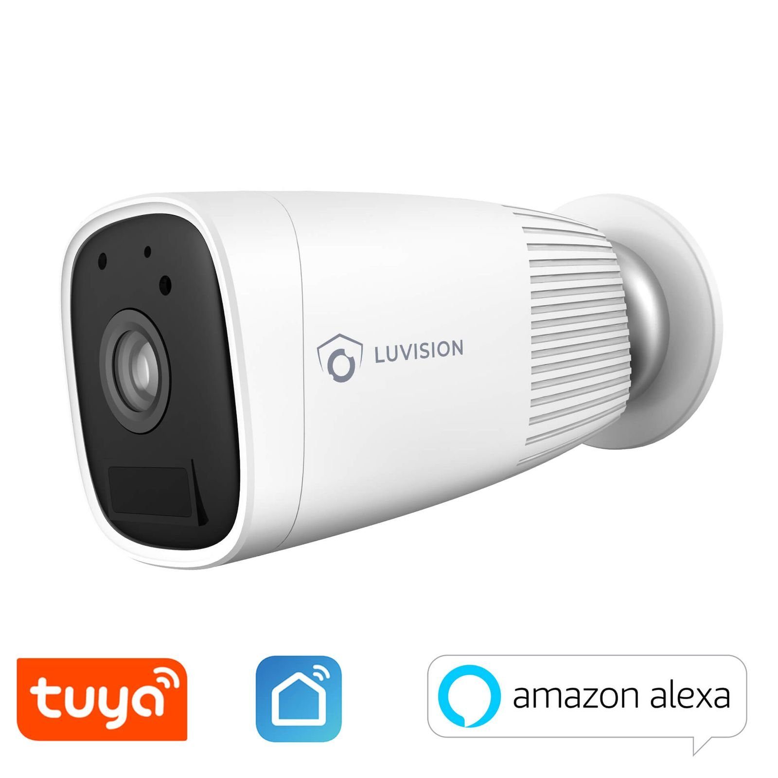 LUVISION LV-G-2022-01 Überwachungskamera (Akku Überwachungskamera WLAN IP  Kamera mit Batterie PIR Bewegungserkennung Tuya App, 2-Wege Audio  Nachtsicht Alexa kompatibel)