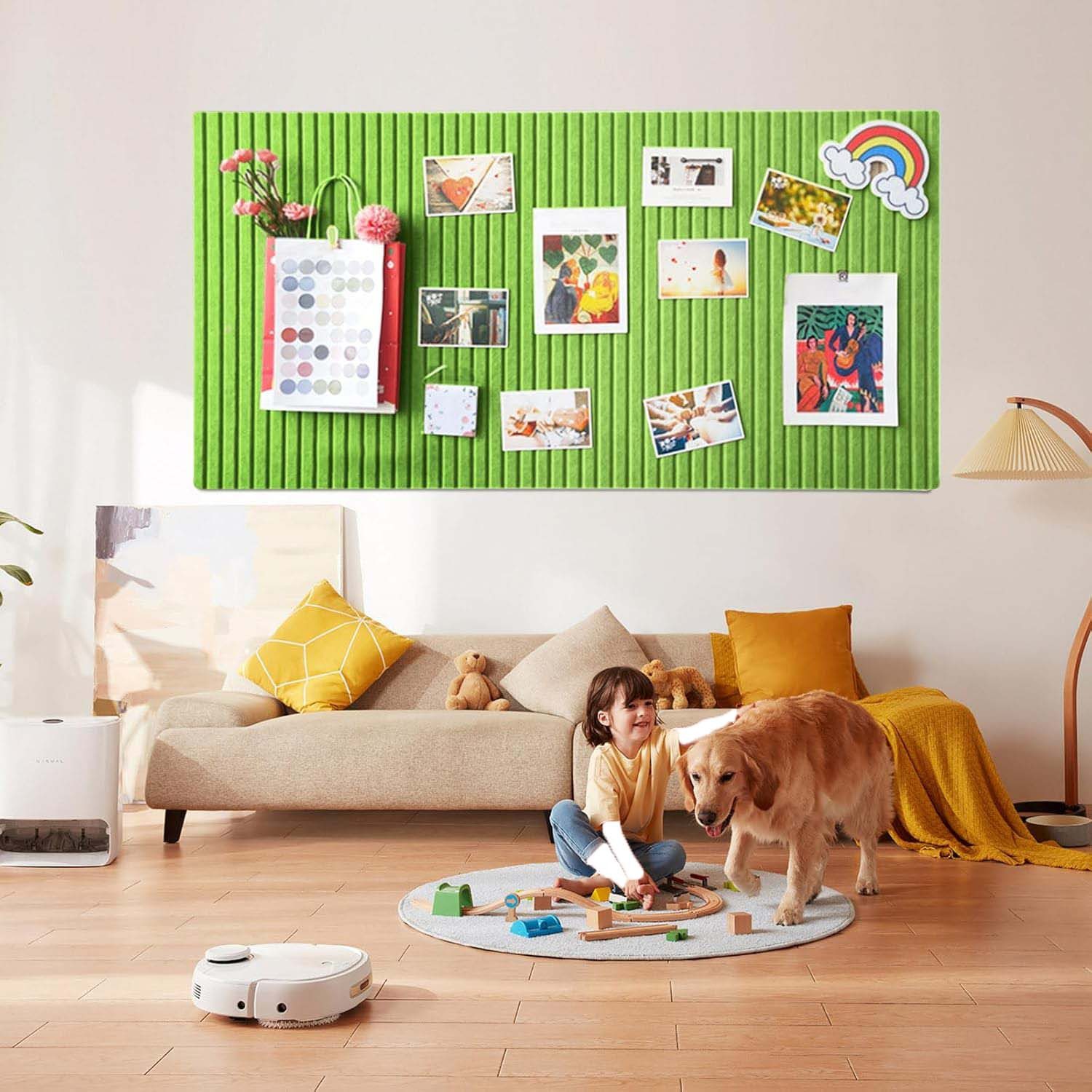 Agger Pinnwand Groß Selbstklebend – Dekorative Pinnwand aus Filz