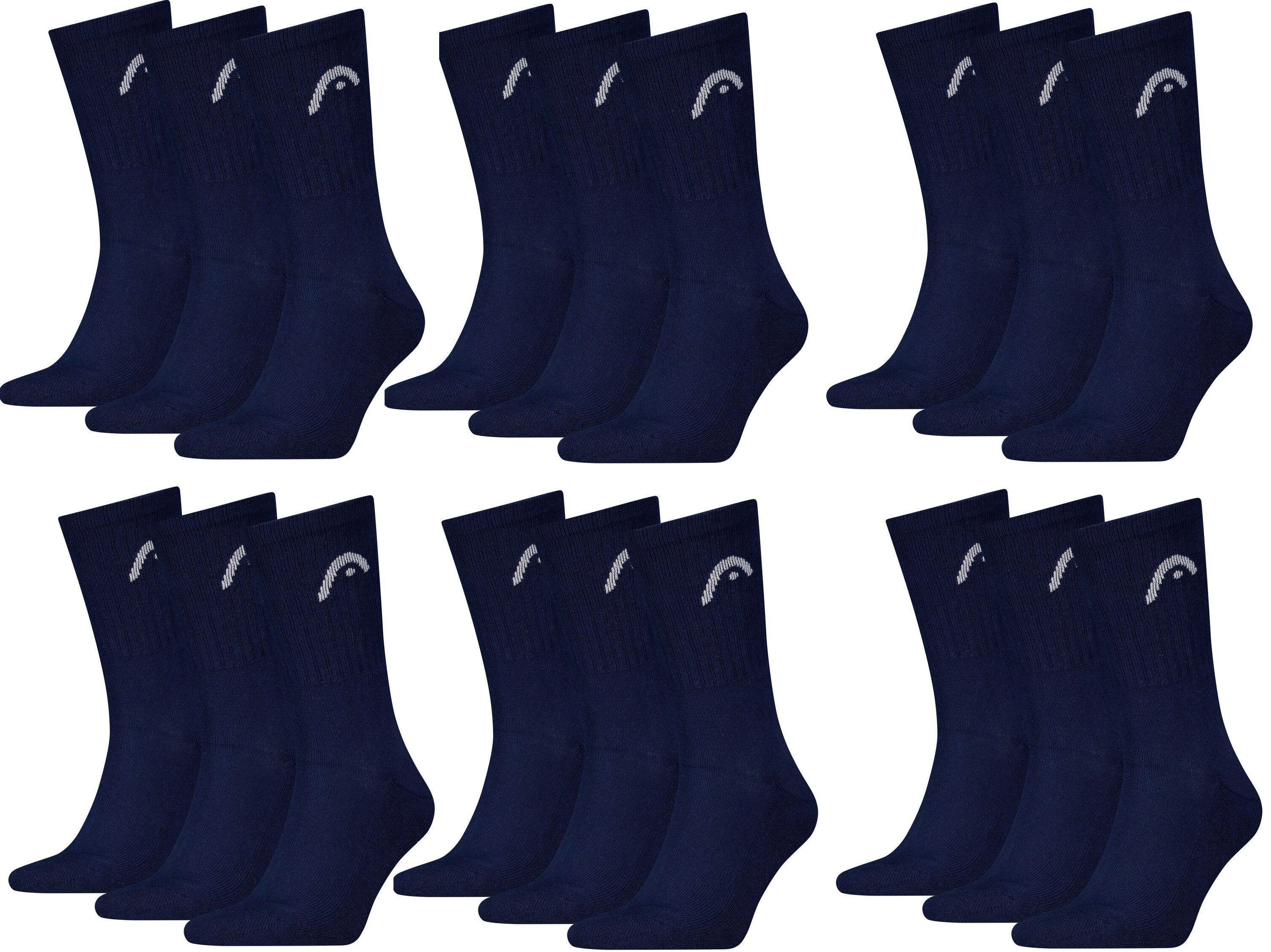 Sportsocken HEAD Herren Sportsocken Crew Socken Unisex 18-er Pack
