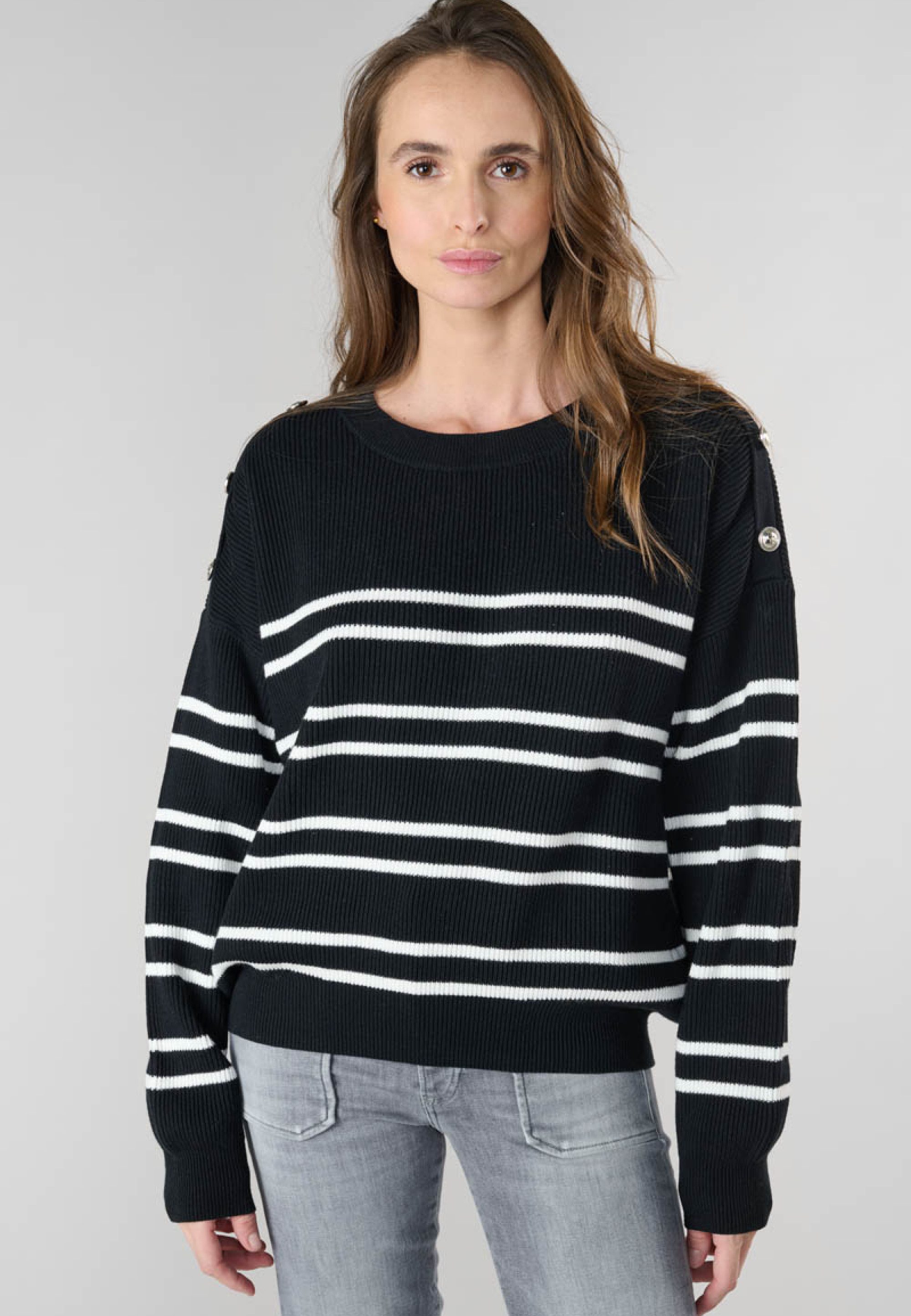 Le Temps Des Cerises Strickpullover APOCY in gestreiftem Design günstig online kaufen