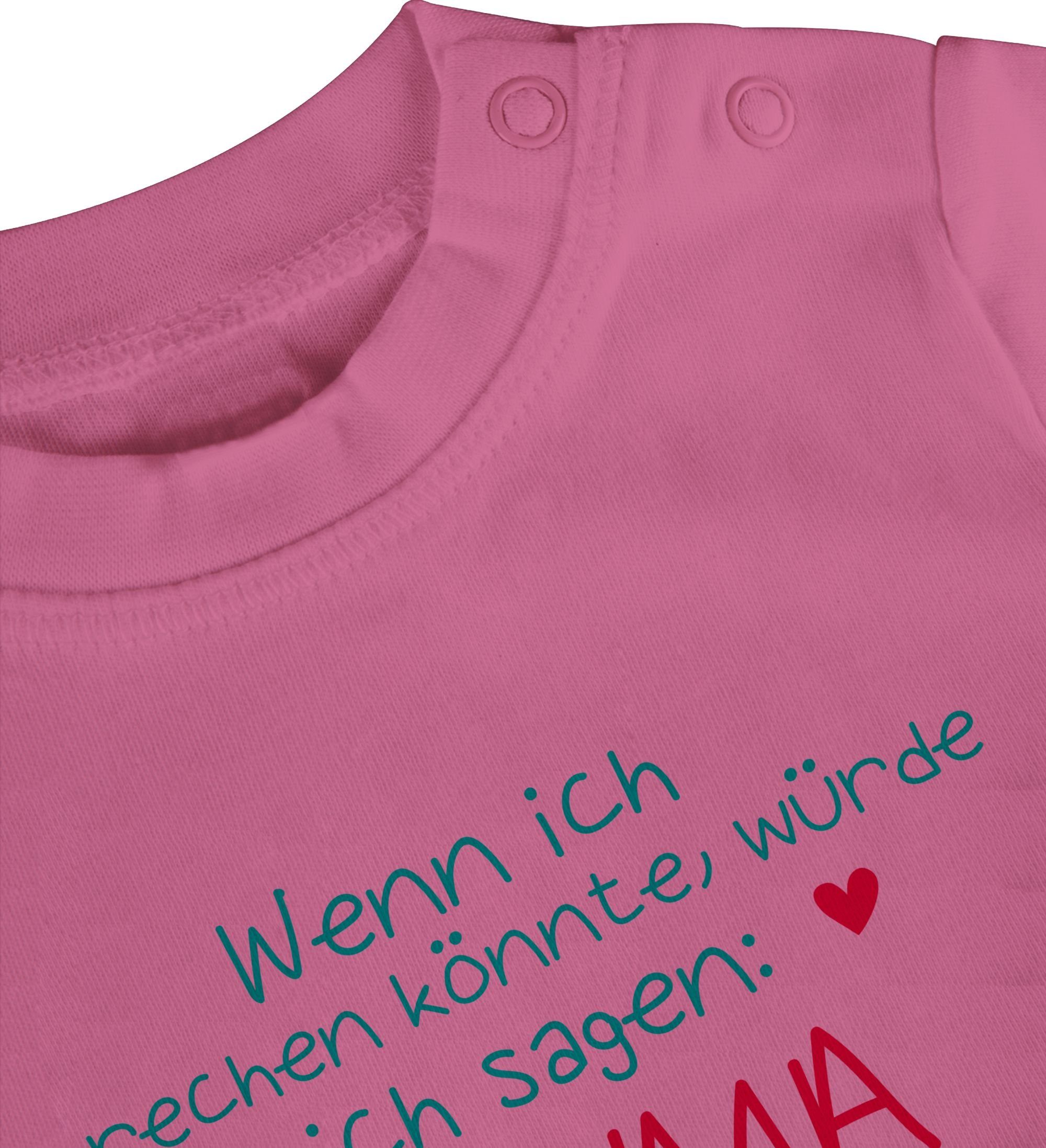 Shirtracer T-Shirt 3 Mama Muttertagsgeschenk ich liebe dich Pink