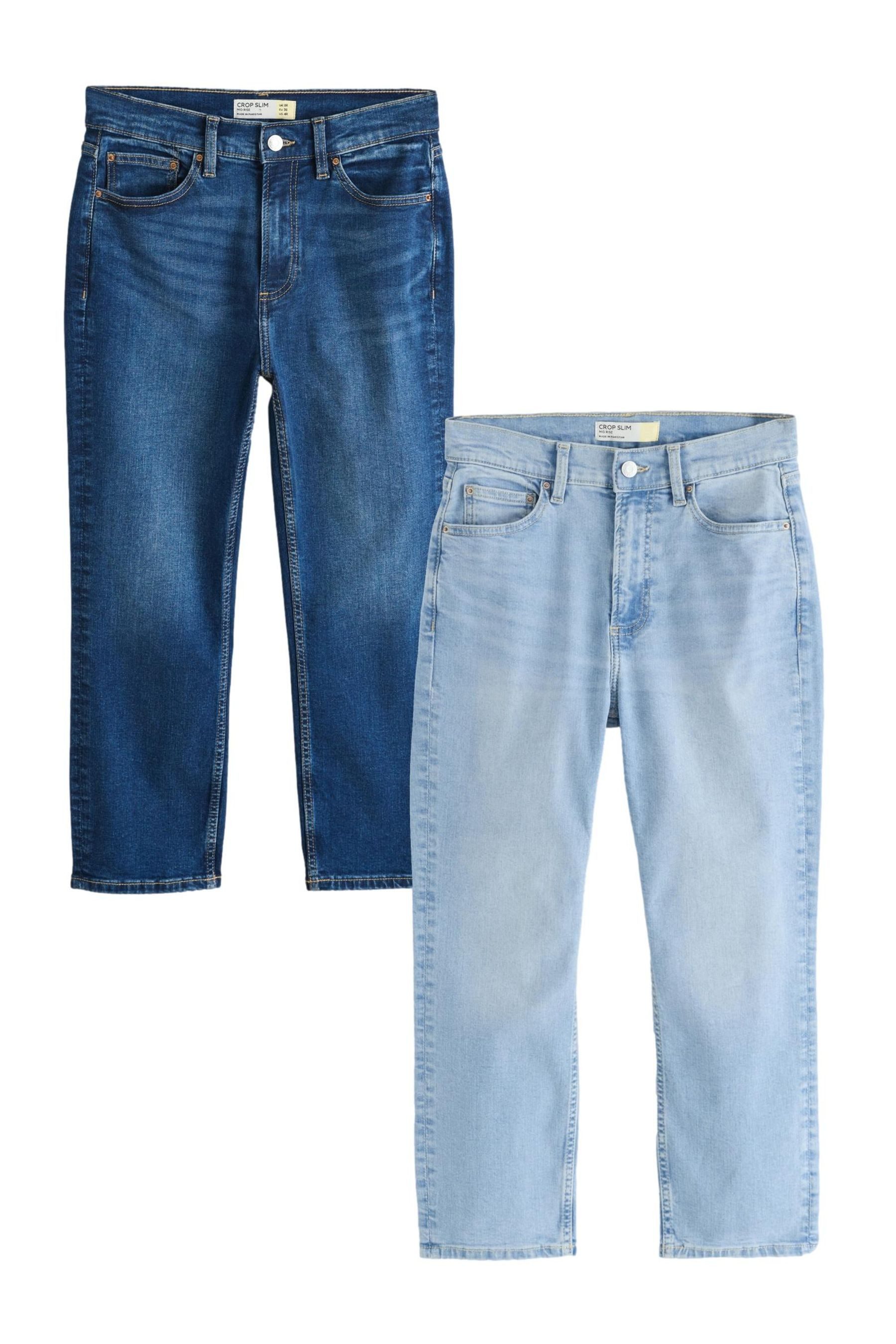 Next Slim-fit-Jeans Verkürzte Slim Fit Jeans (2-tlg)