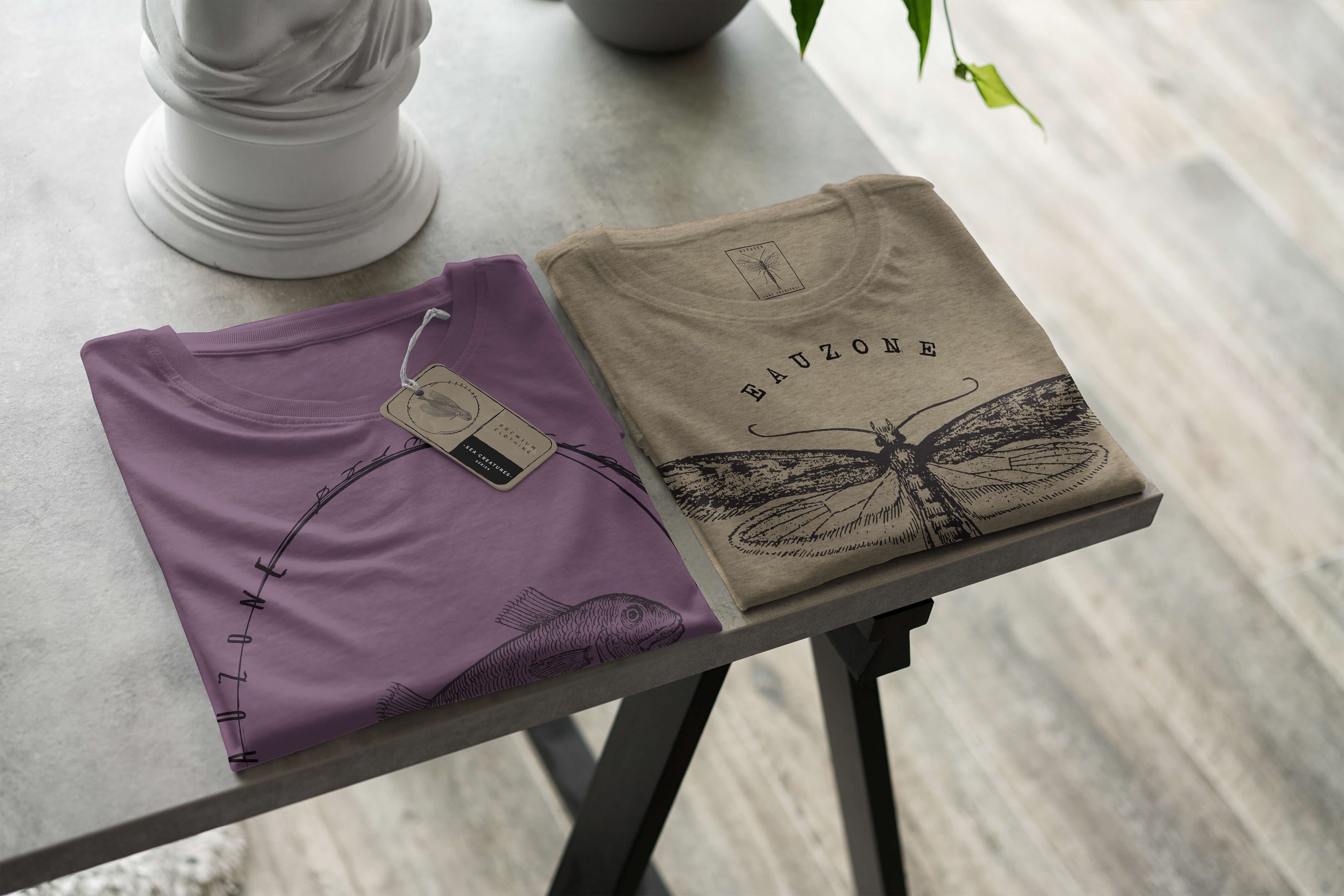 Sinus Art T-Shirt T-Shirt Tiefsee 024 - Sea Fische Schnitt und Serie: Shiraz Sea / Struktur sportlicher Creatures, feine