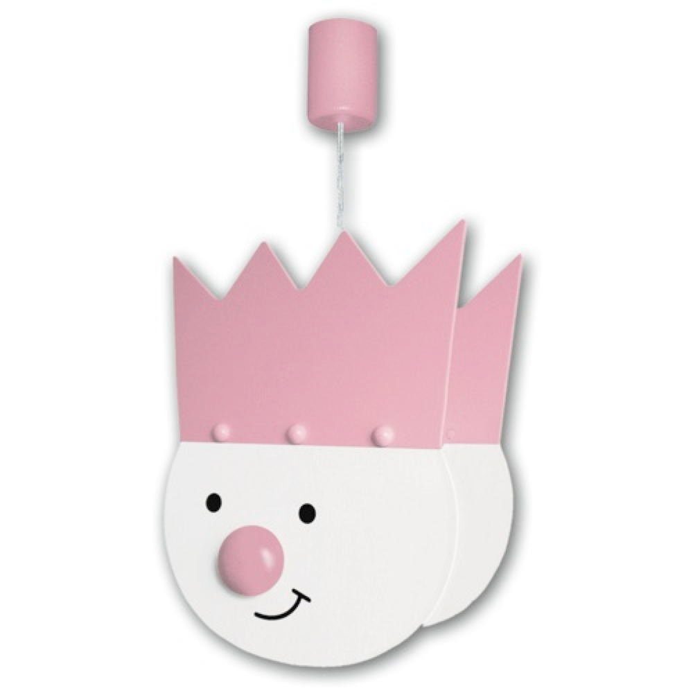 click-licht Deckenleuchte rosa/weiße Pendelleuchte Königskind 1-flg., keine Angabe, Leuchtmittel enthalten: Nein, warmweiss, Kinderleuchte, Kinderzimmerlampe