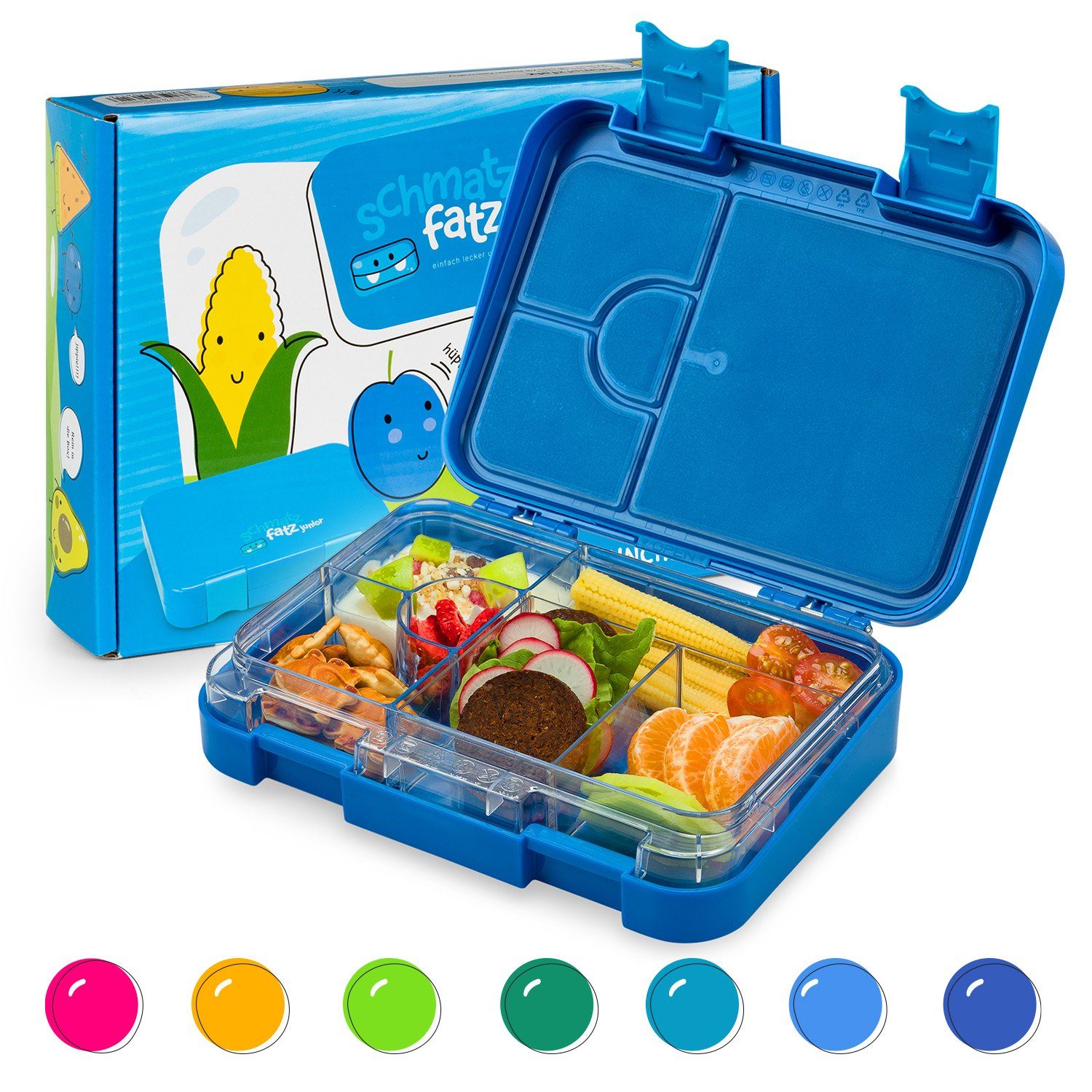 Klarstein Frischhaltedose junior Lunchbox, Kunststoff, (Packung) Blue Giraffe