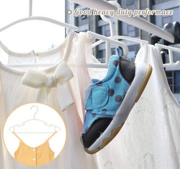 Homewit Kleiderbügel Kinder Kunststoff Kleiderbügel Set mit Hosenständer, (Set, 48-tlg), Hangers Aufbewahrung für Babys und Kleinkinder