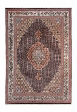 Orientteppich Perser - Täbriz - 295 x 206 cm - dunkelbraun, morgenland, rechteckig, Höhe: 10 mm, Wohnzimmer, Handgeknüpft, Einzelstück mit Zertifikat