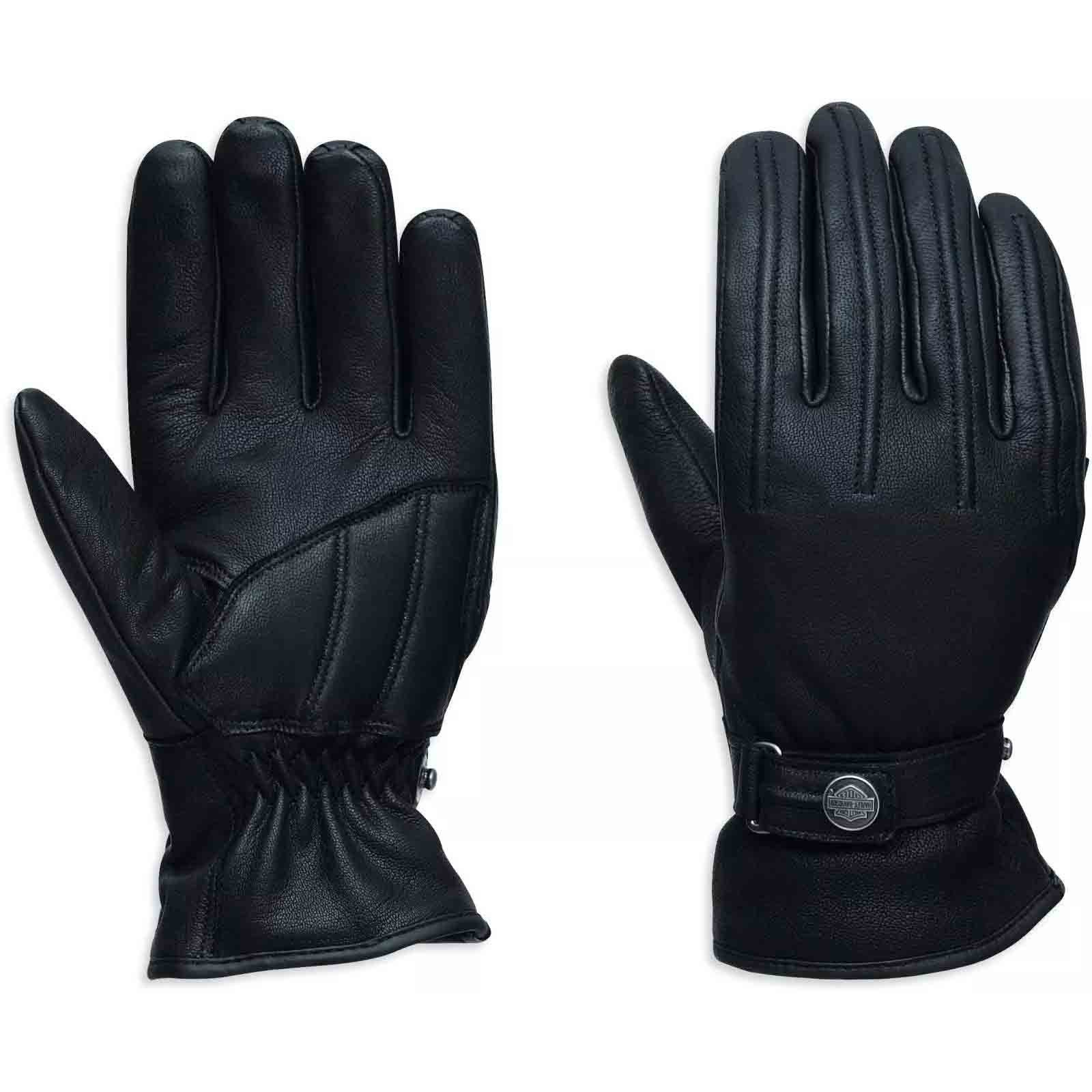 HARLEY-DAVIDSON Motorradhandschuhe Bliss Damen Ziegenleder Ergonomischer Schnitt Wasserabweisend Wasserabweisend, Ergonomisch geformte Daumen