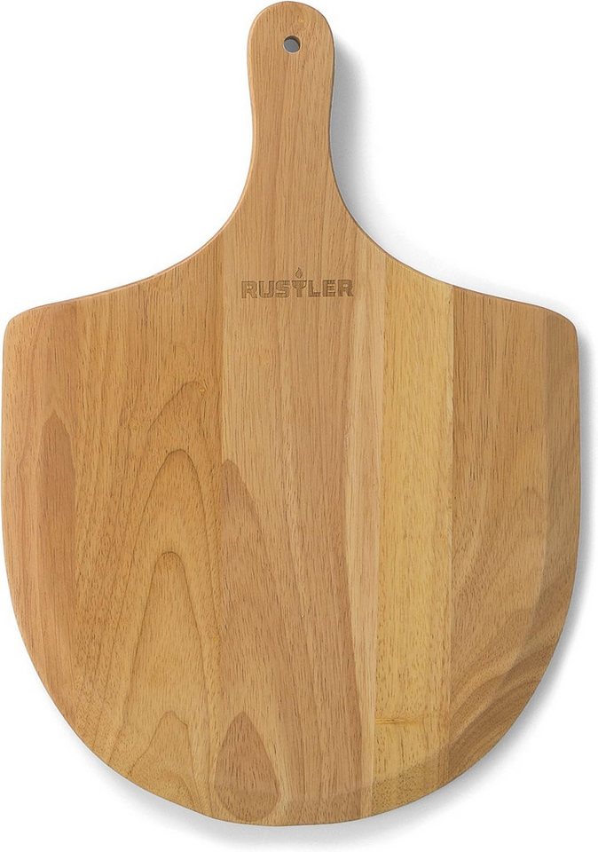 Rustler Pizzaschieber Premium Pizzaschieber aus Holz 45x31 cm Griff und abgerundeten Kanten