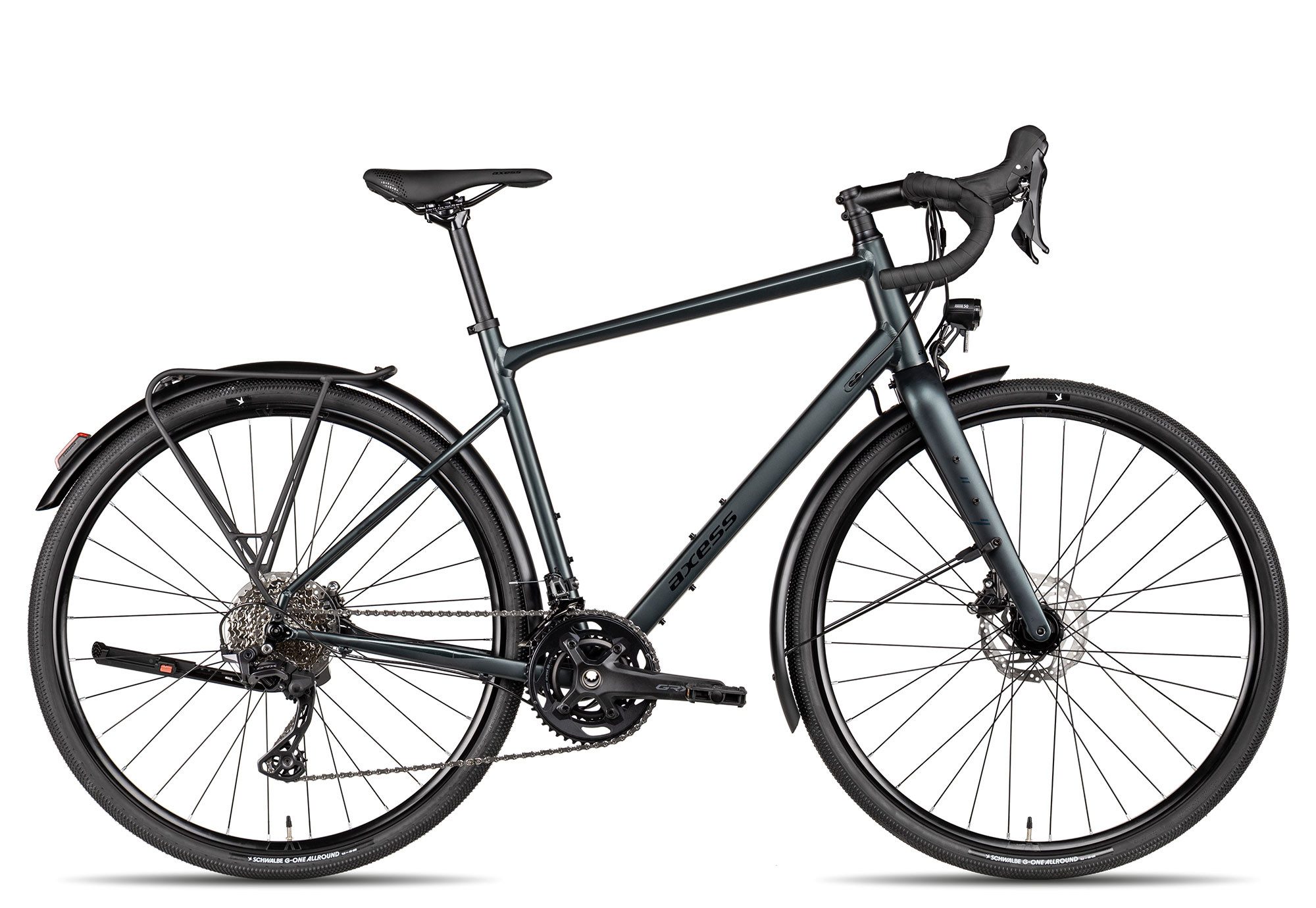 Axess Gravelbike CREED PRO EQ, 24 Gang Shimano GRX RD-RX820, 12-Speed, Shadow Plus Schaltwerk, Kettenschaltung, hydraulische Scheibenbremse blau