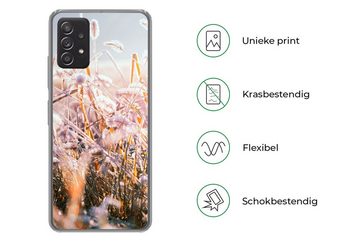 MuchoWow Handyhülle Gras - Sonne - Winter - Schnee, Phone Case, Handyhülle Samsung Galaxy A53, Silikon, Schutzhülle