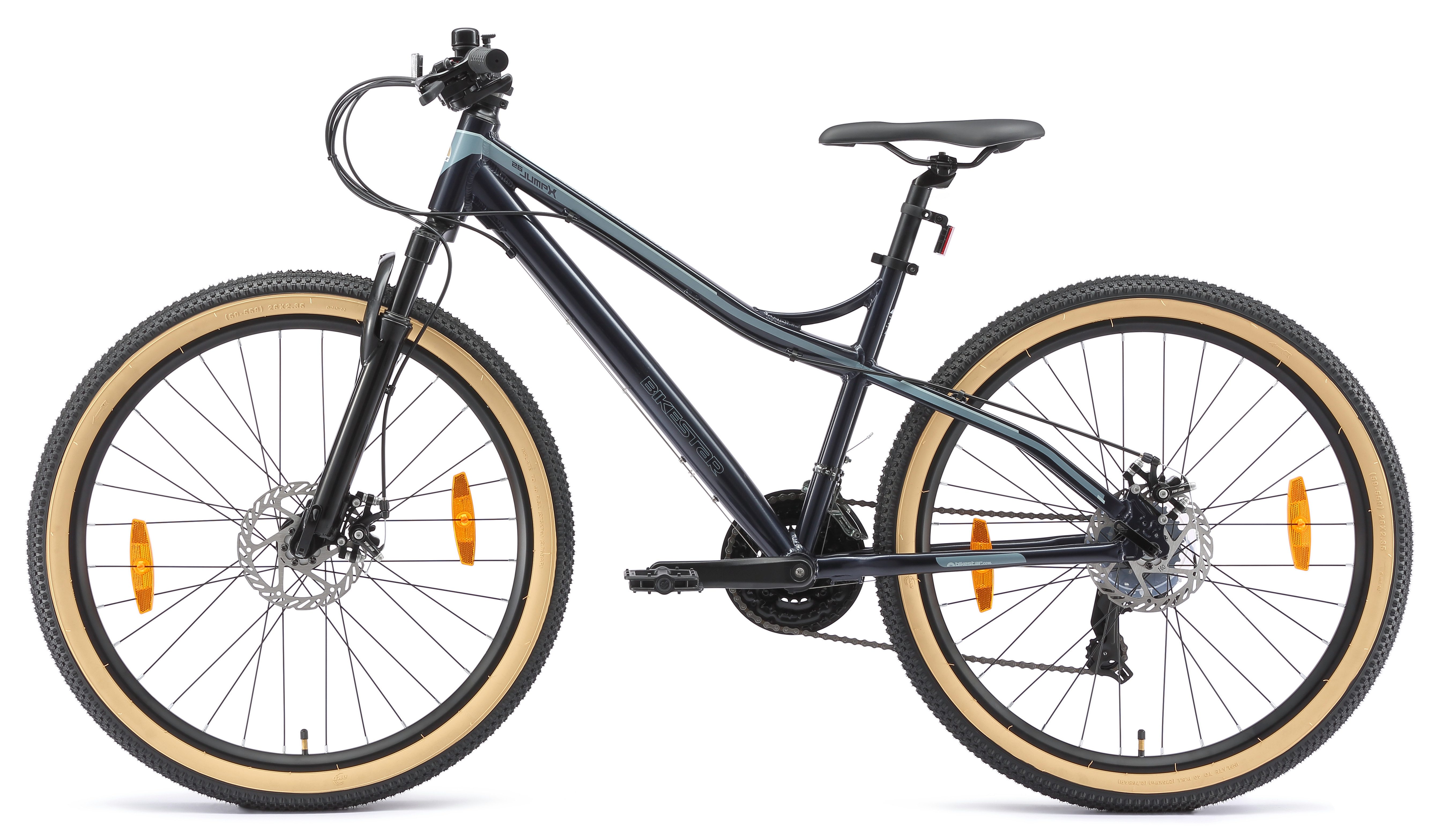 Bikestar Mountainbike, 21 Gang Shimano RD-TY300 Schaltwerk, Kettenschaltung, für Damen und Herren, Kettenschaltung