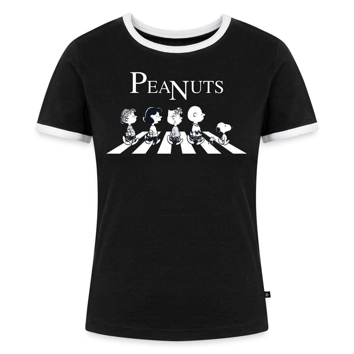 Spreadshirt T-Shirt Peanuts and Friends Abbey Road Frauen Kontrast T-Shirt (1-tlg)