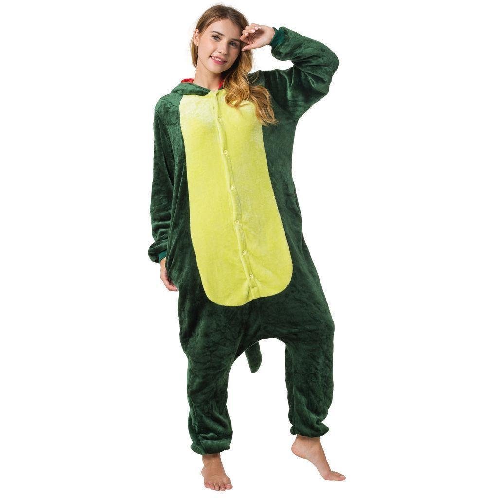 Katara Partyanzug Meerestiere Jumpsuit Kostüm für Erwachsene S-XL, Karneval - Kostüm, Kigurumi - Krokodil dunkelgrün L (165-175cm)