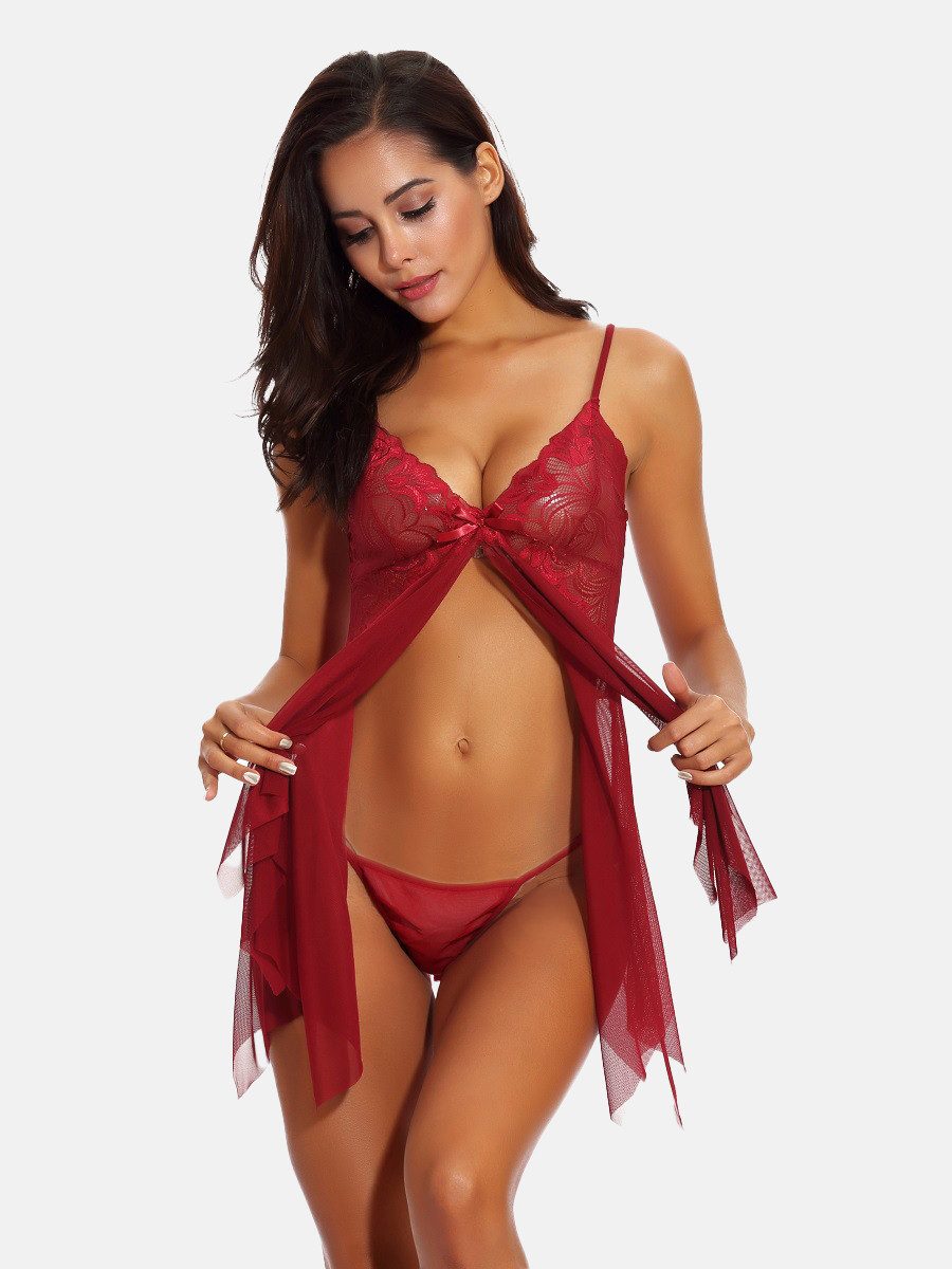 Organza Lingerie Negligé (Negligé + String) günstig online kaufen