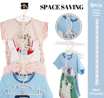 Homewit Kleiderbügel 60 Stück Kinderkleiderbügel Kinder Babykleiderbügel mit 5 Lanyards, (Set, 60-tlg), Aufbewahrung für Kleiderschrank Schrank Kleidung