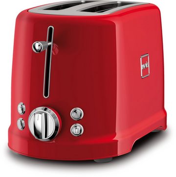 NOVIS Toaster T2 rot, 2 kurze Schlitze, 900 W