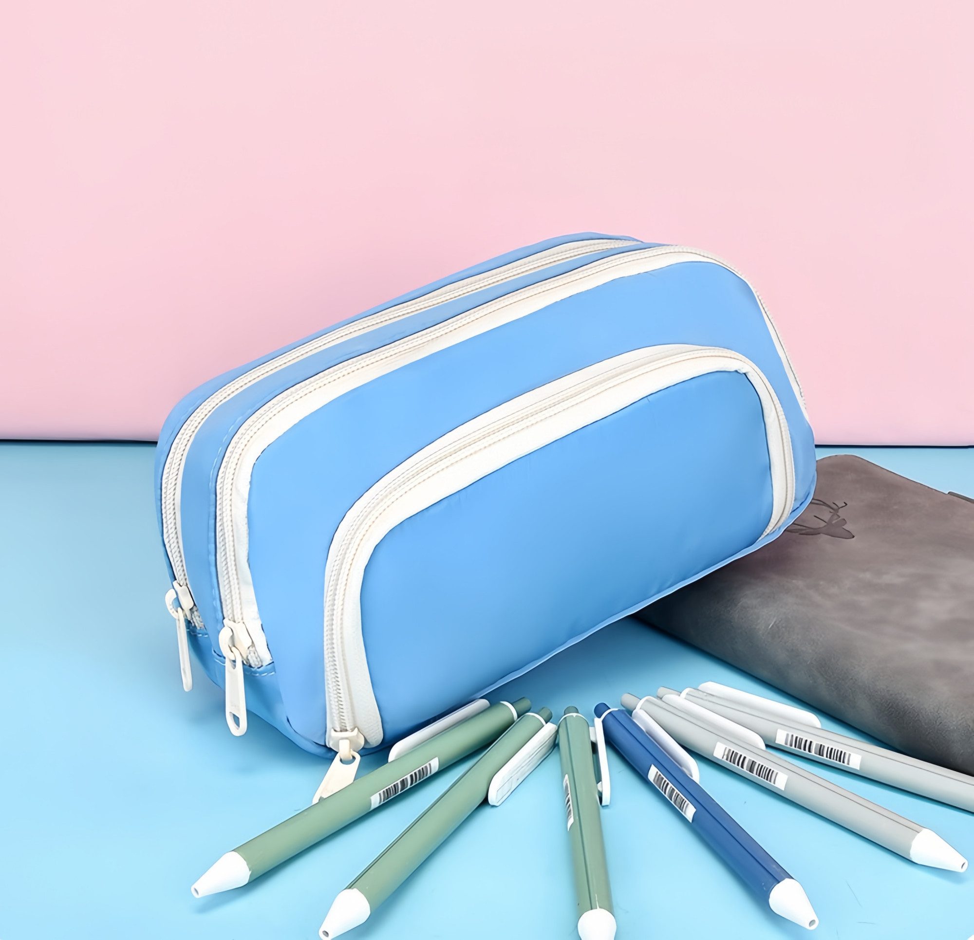 FOUORTUNATE-BEE Federmäppchen Großes Federmäppchen mit 3 Fächern – Geschenk zum Schulstart, Federmäppchen mit 3 Fächern für Schüler & Jugendliche