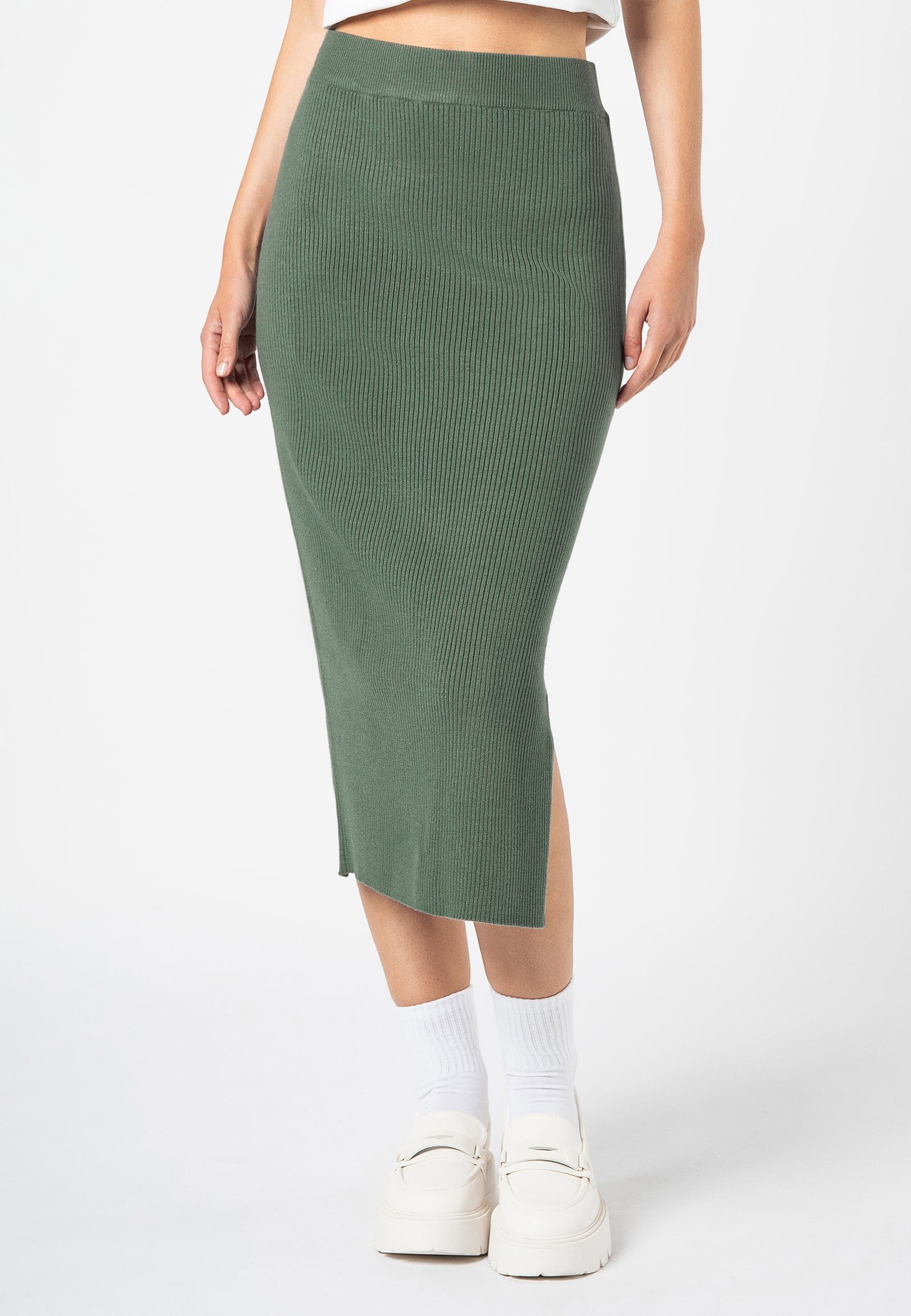 Eight2Nine Strickrock dark-green Strickrock Midi