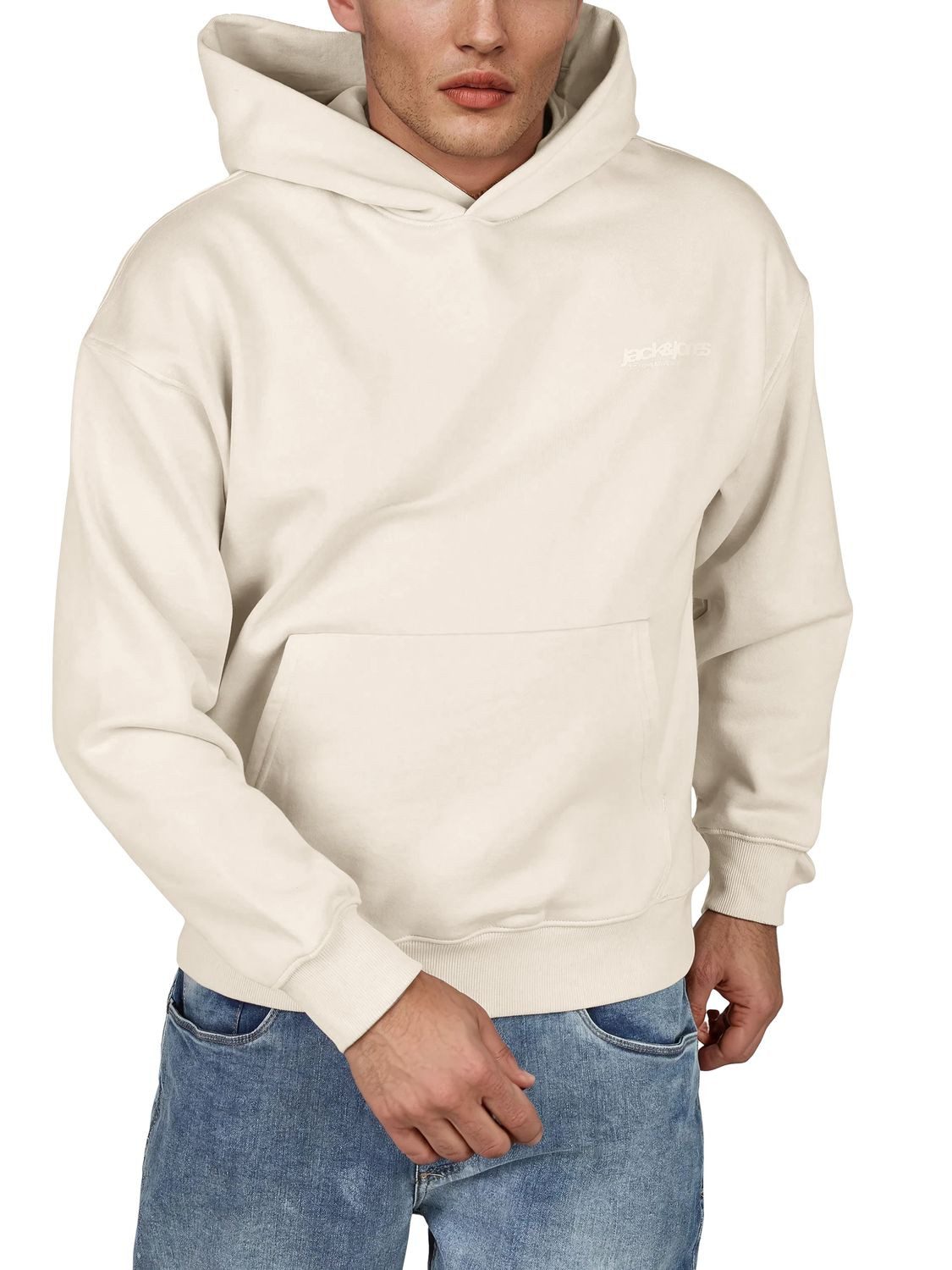 Jack & Jones Kapuzenpullover Herren Hoodie JJEURBAN EDGE Relaxed Fit Sweatshirt mir Kängurutasche