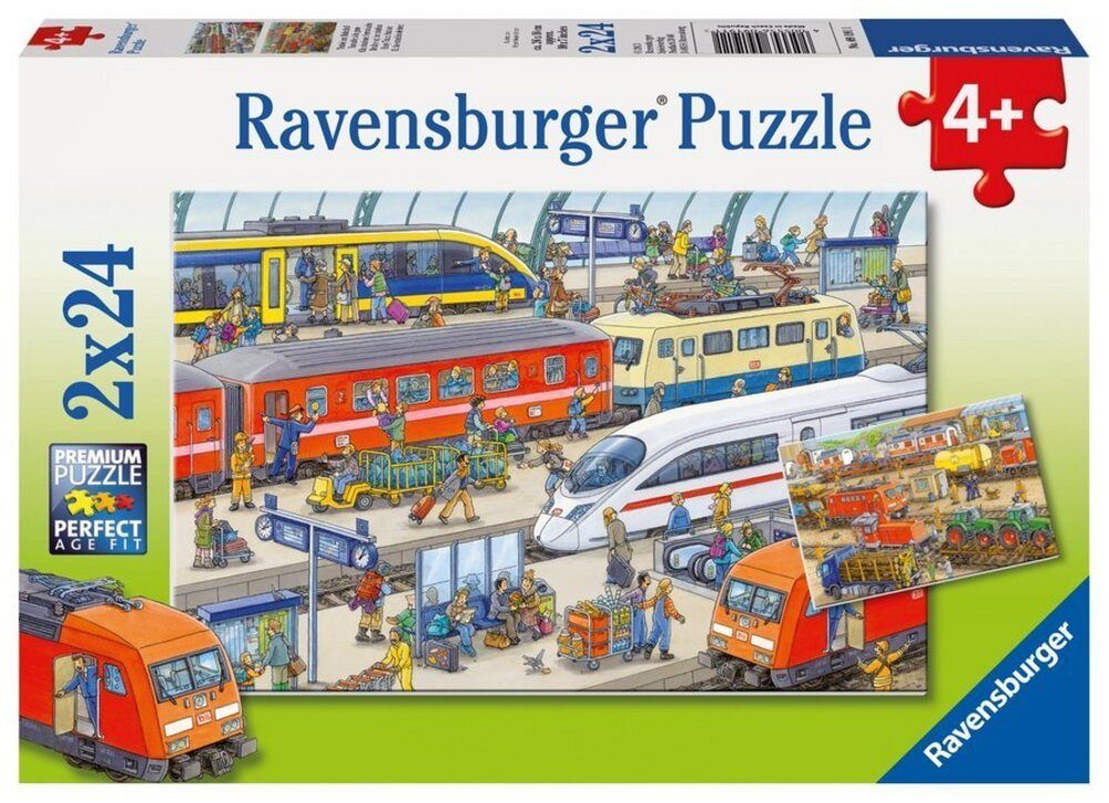 am Kinderpuzzle 24 09191 Puzzle - Ravensburger - Puzzle Bahnhof Trubel für..., Puzzleteile Ravensburger