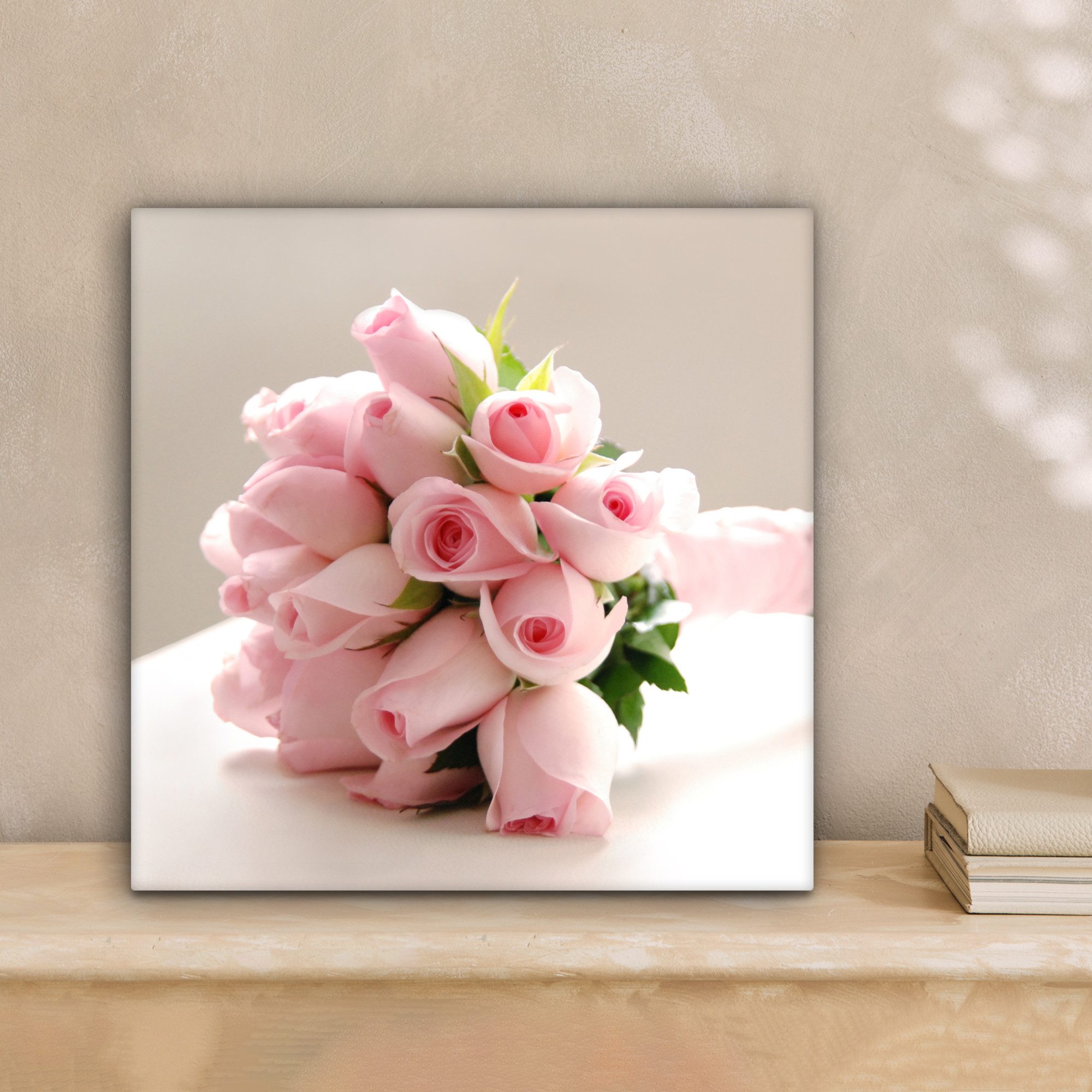 OneMillionCanvasses® Leinwandbild Ein Blumenstrauß aus rosa günstig online kaufen