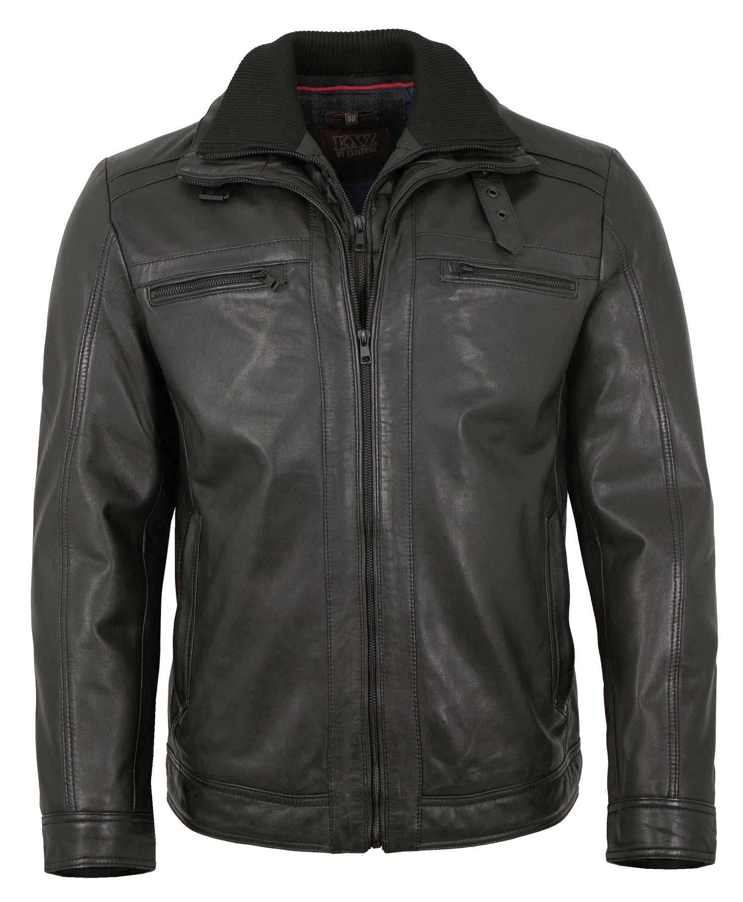 EXZ by Existenz Lederjacke Waldum Existenz - Herren Lederjacke Lammnappa sc günstig online kaufen