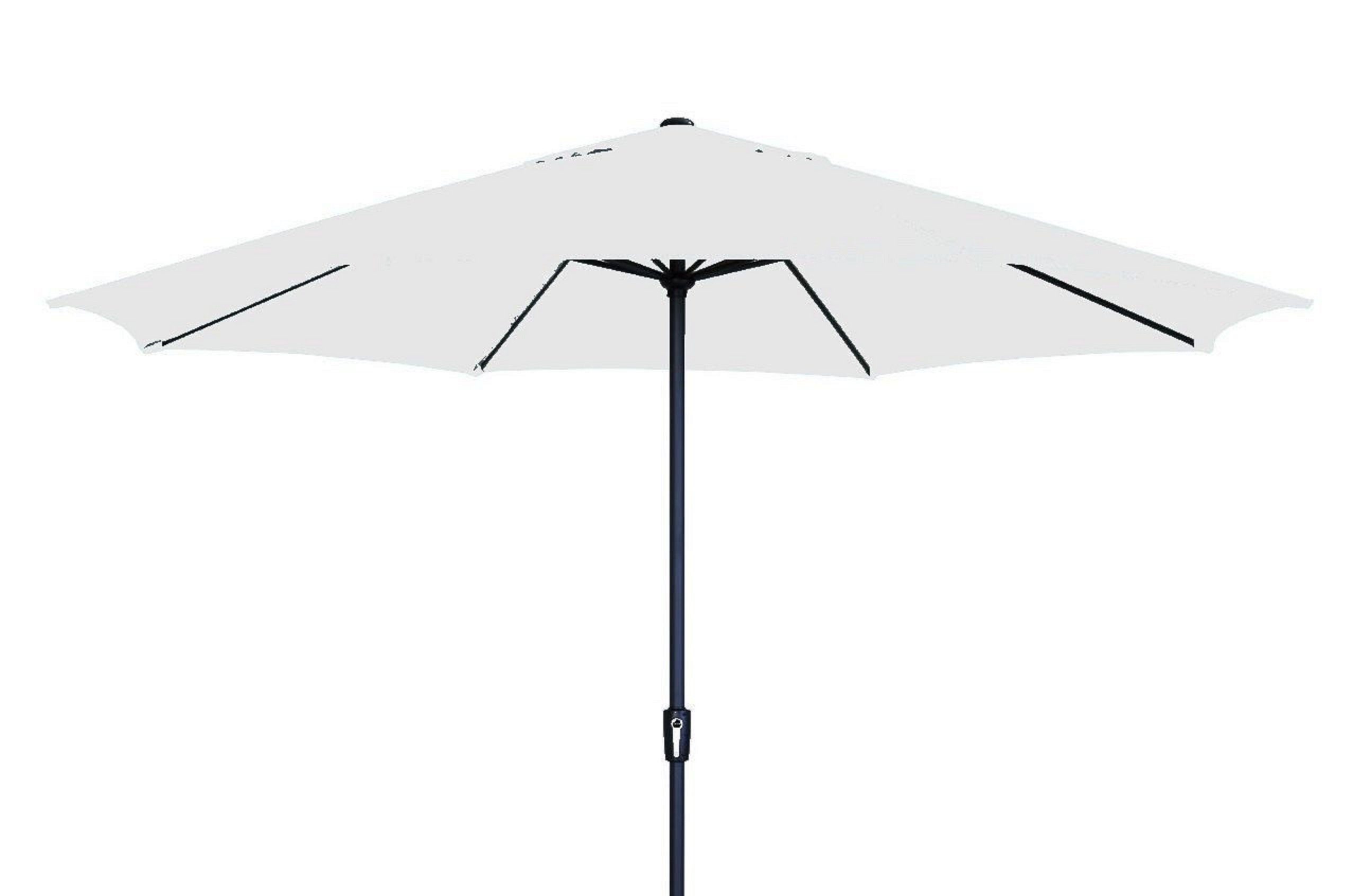 Madison Marktschirm Sumatra weiß 400 cm / 4 m, LxB: 270x400,00 cm, wasserabweisend