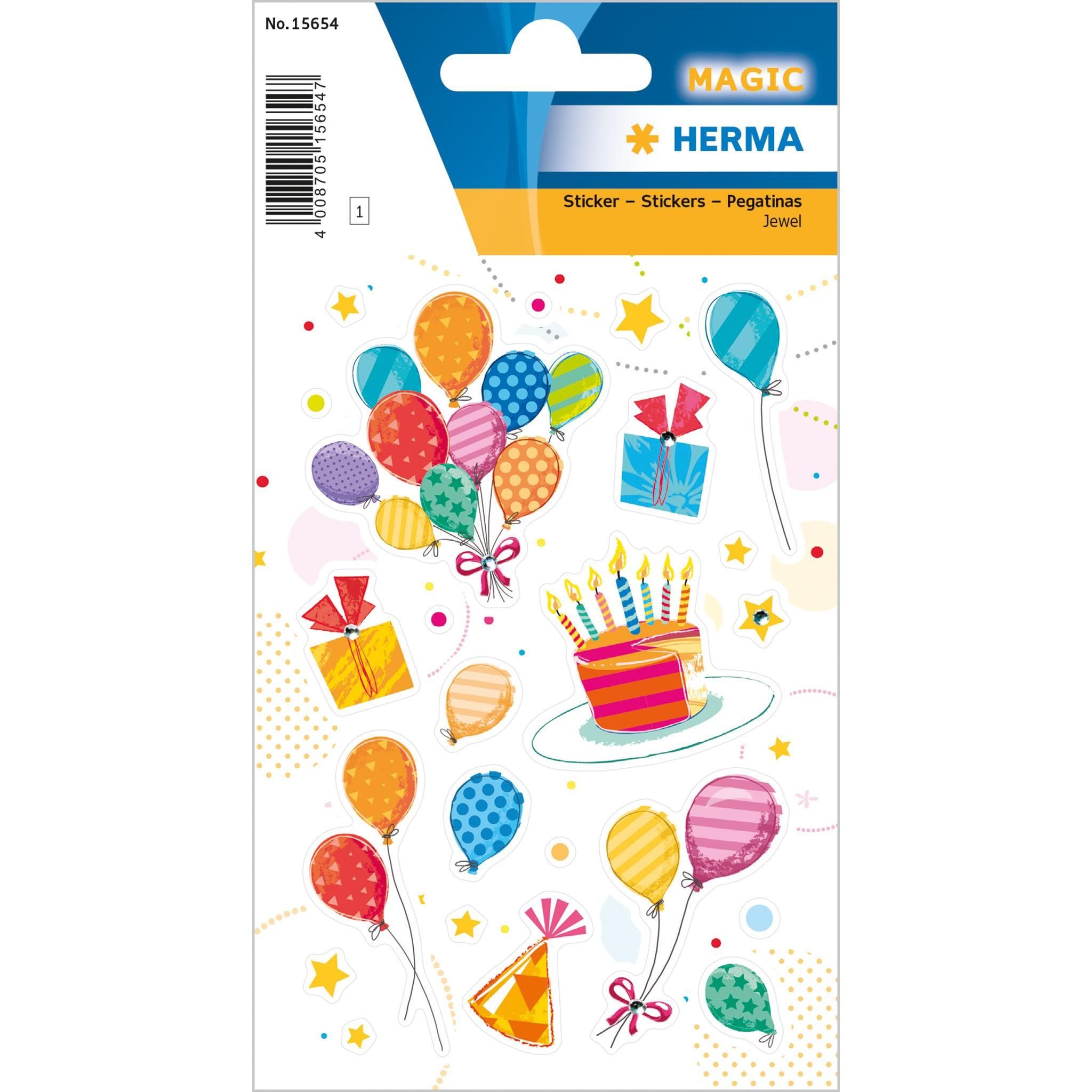 HERMA Sticker Herma Sticker MAGIC Birthday Party Jewel 1 Bl