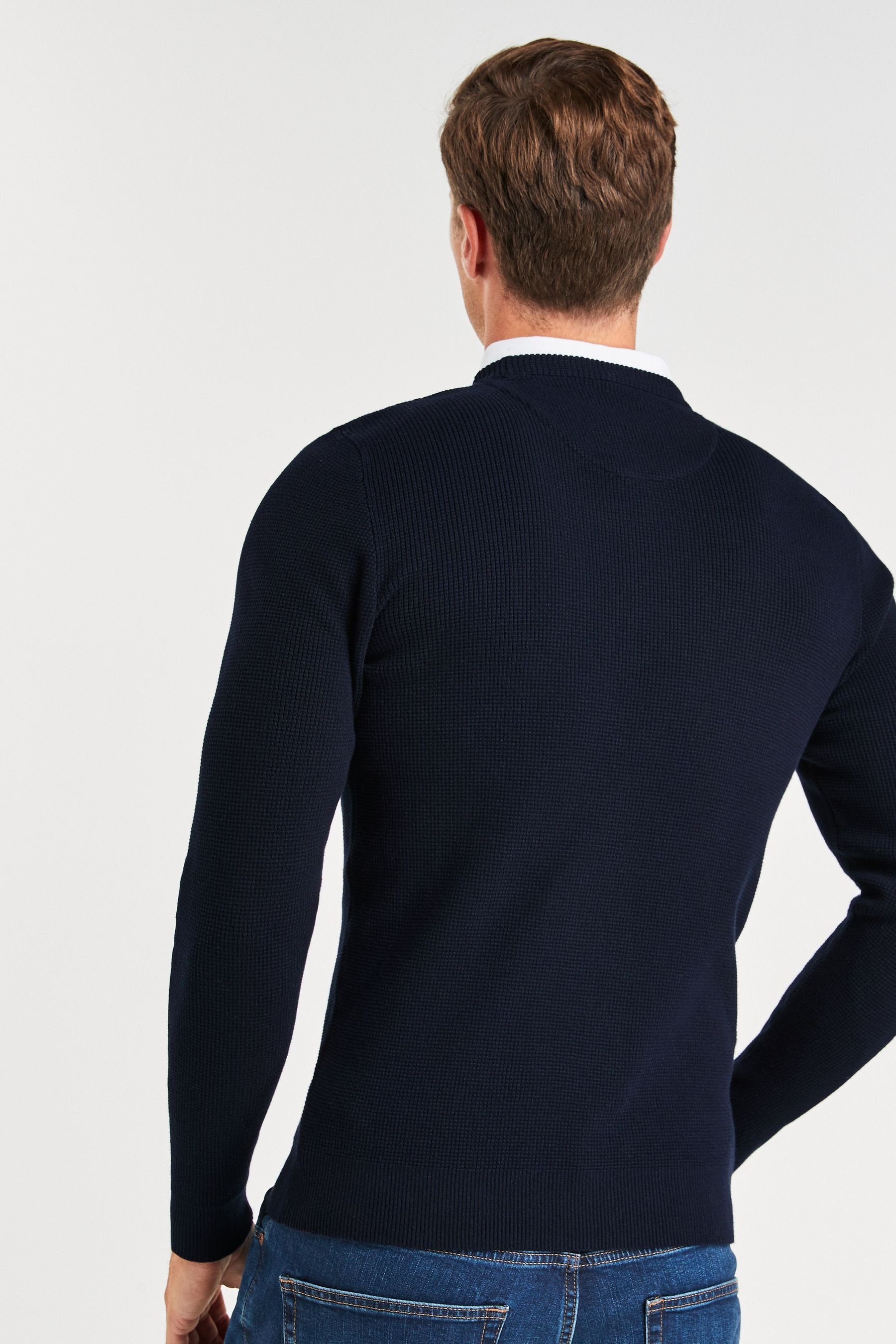 Next 2-in-1-Pullover Oxford-Pullover mit angedeutetem Hemd günstig online kaufen